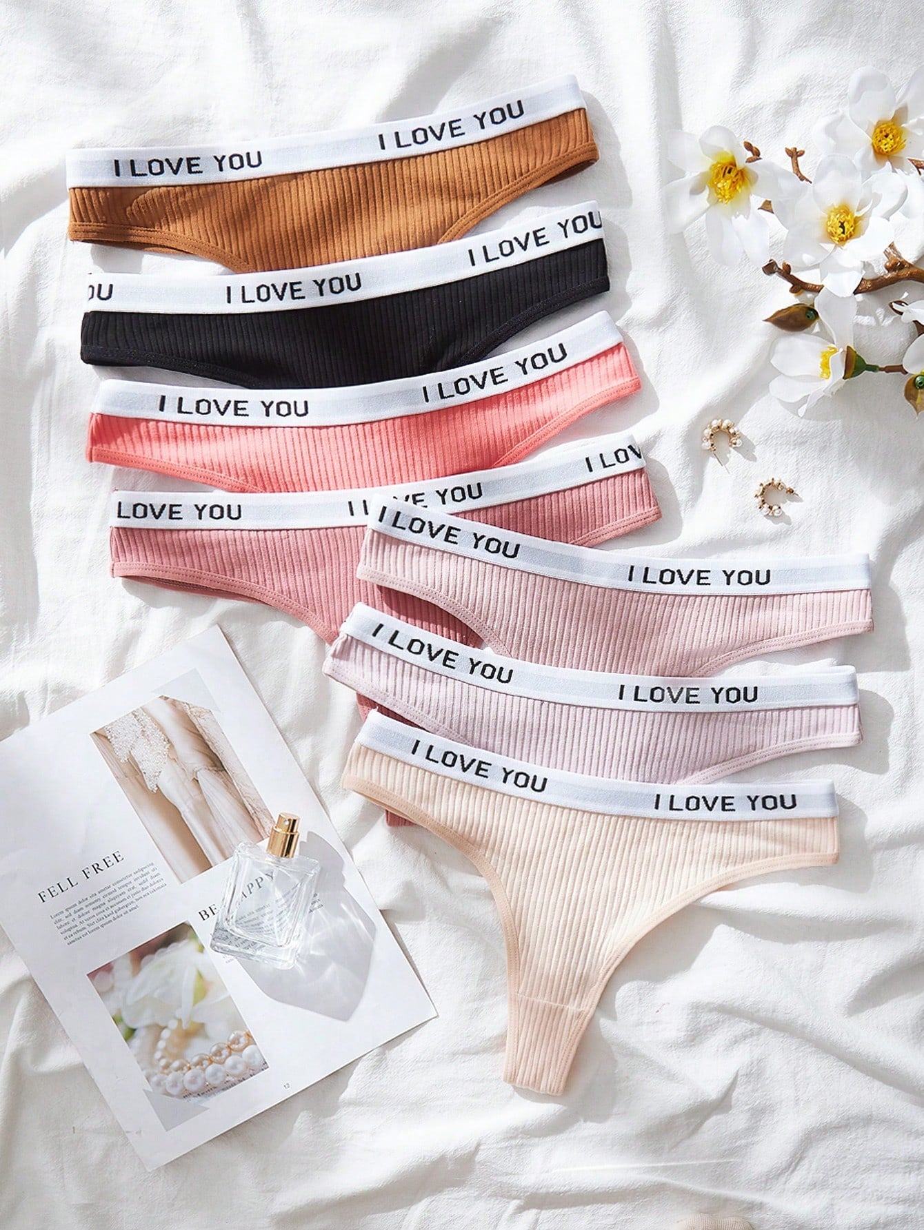 7pack Letter Tape Panty