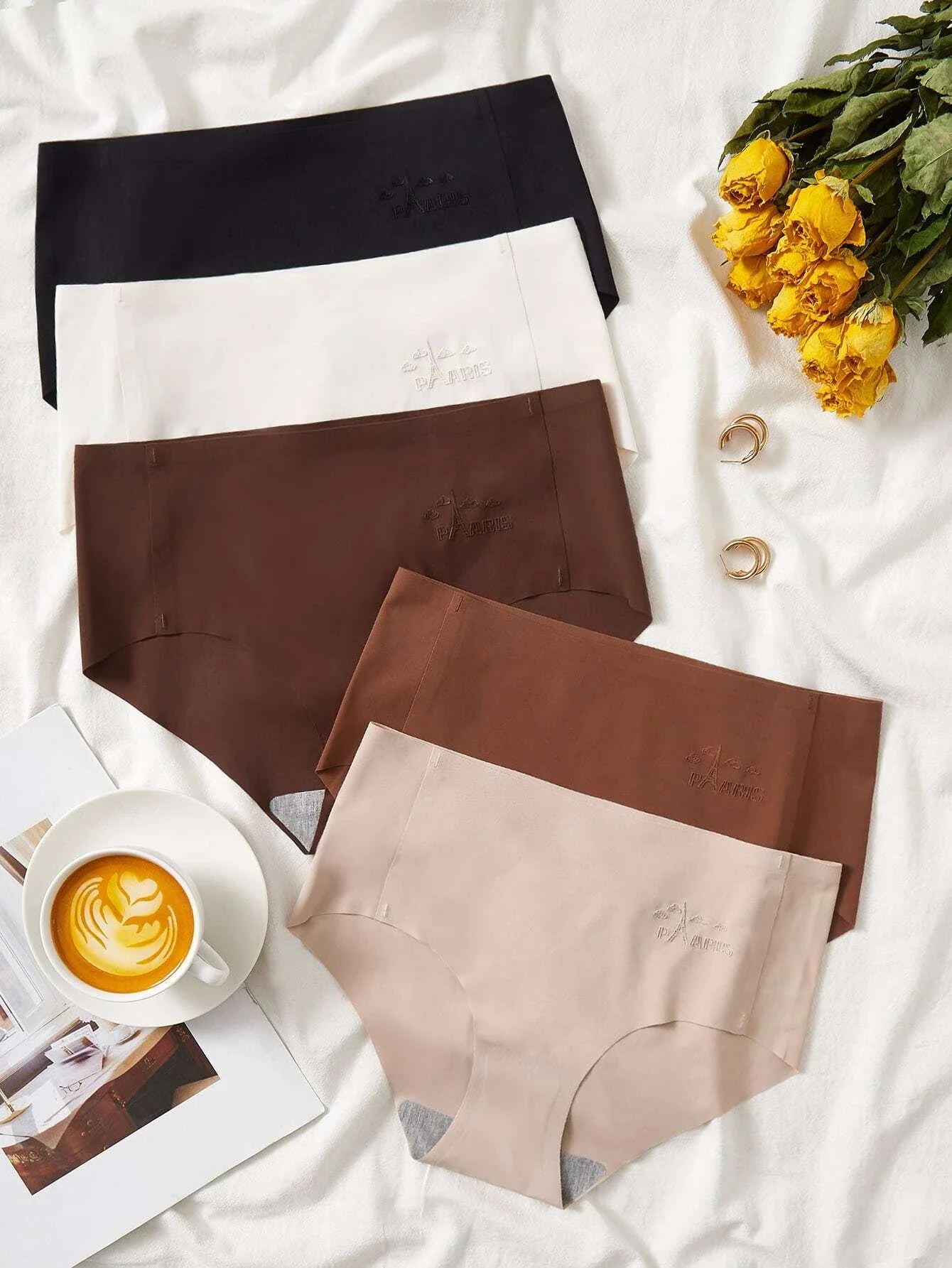 Basics 5pack Letter Graphic Panty