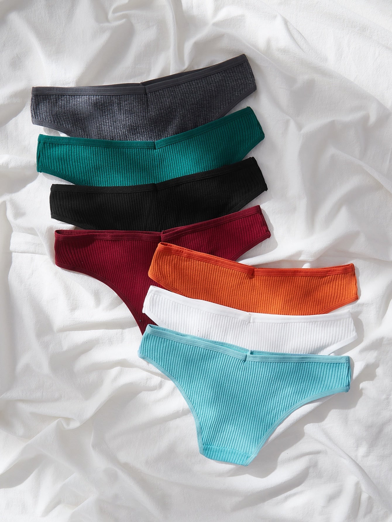 7pack Solid Rib Panty