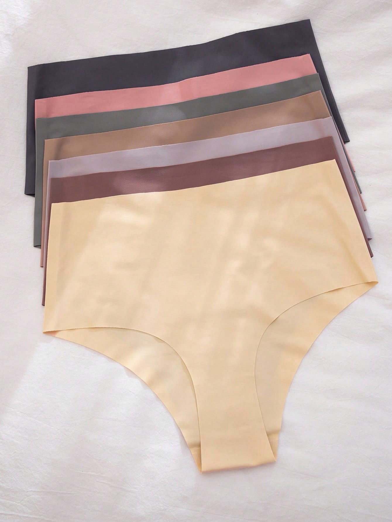 7pack Solid No Show Panty Set