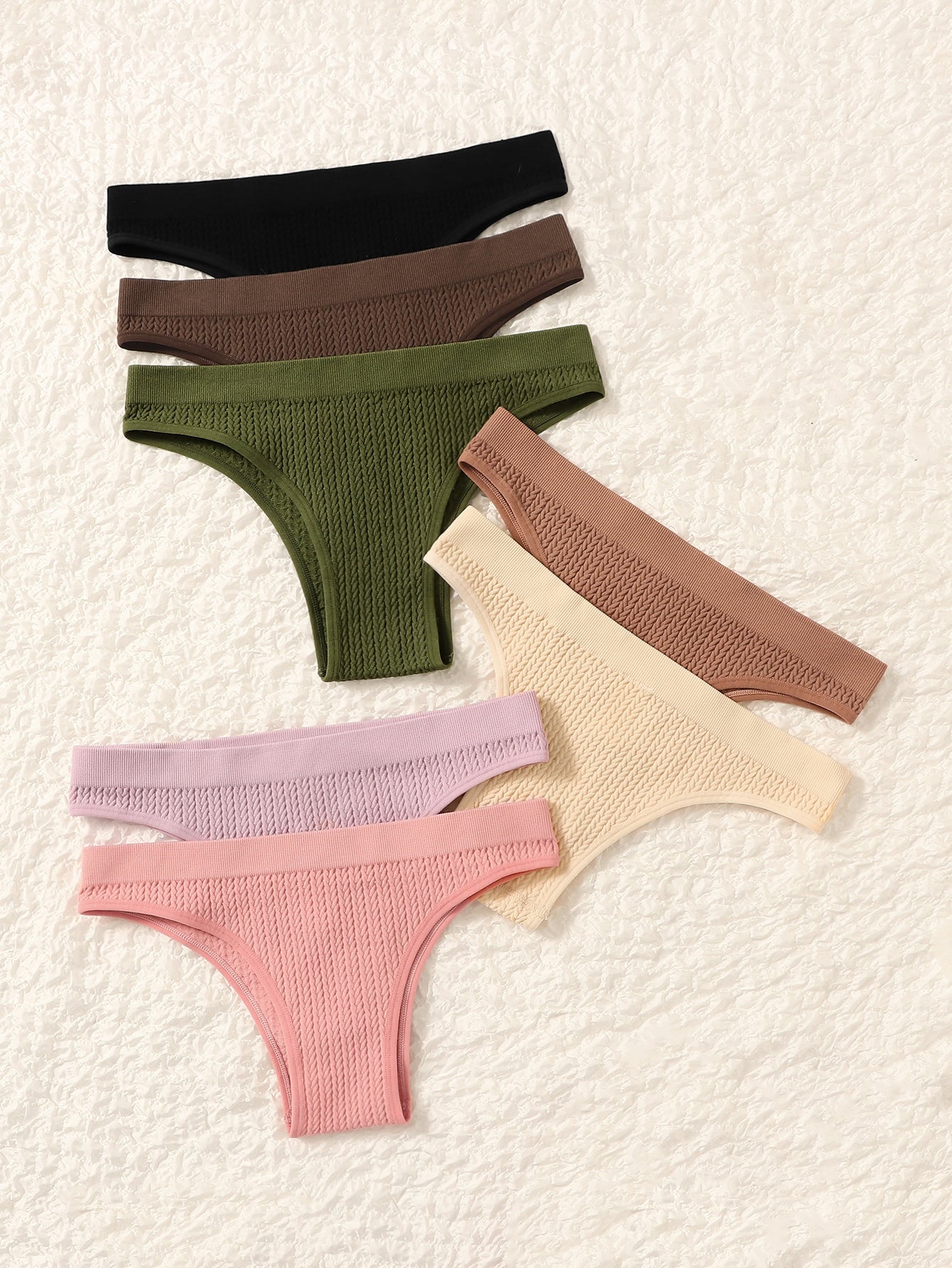 7pack Solid Seamless Panty