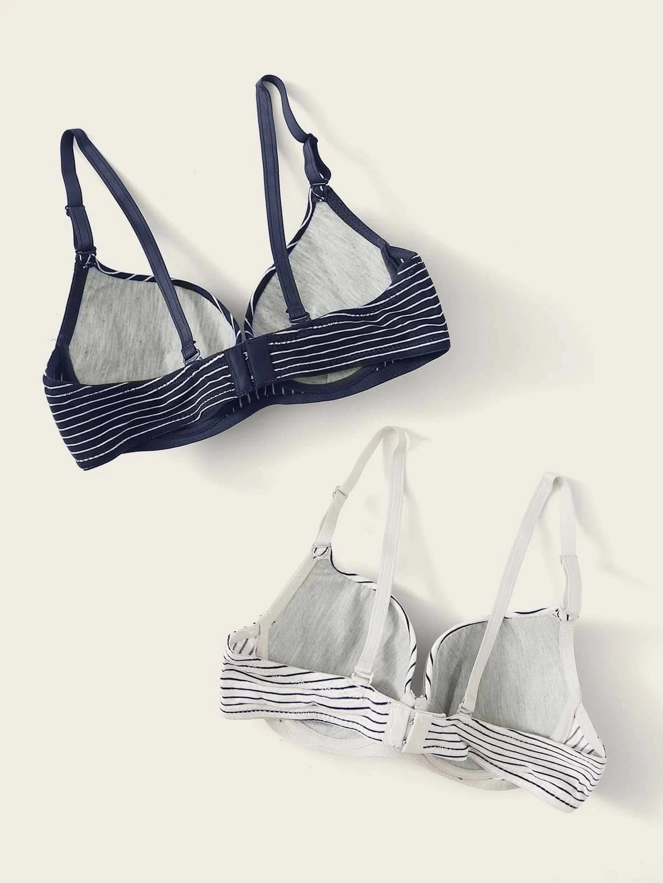 2pack Striped Underwire Bra Set
