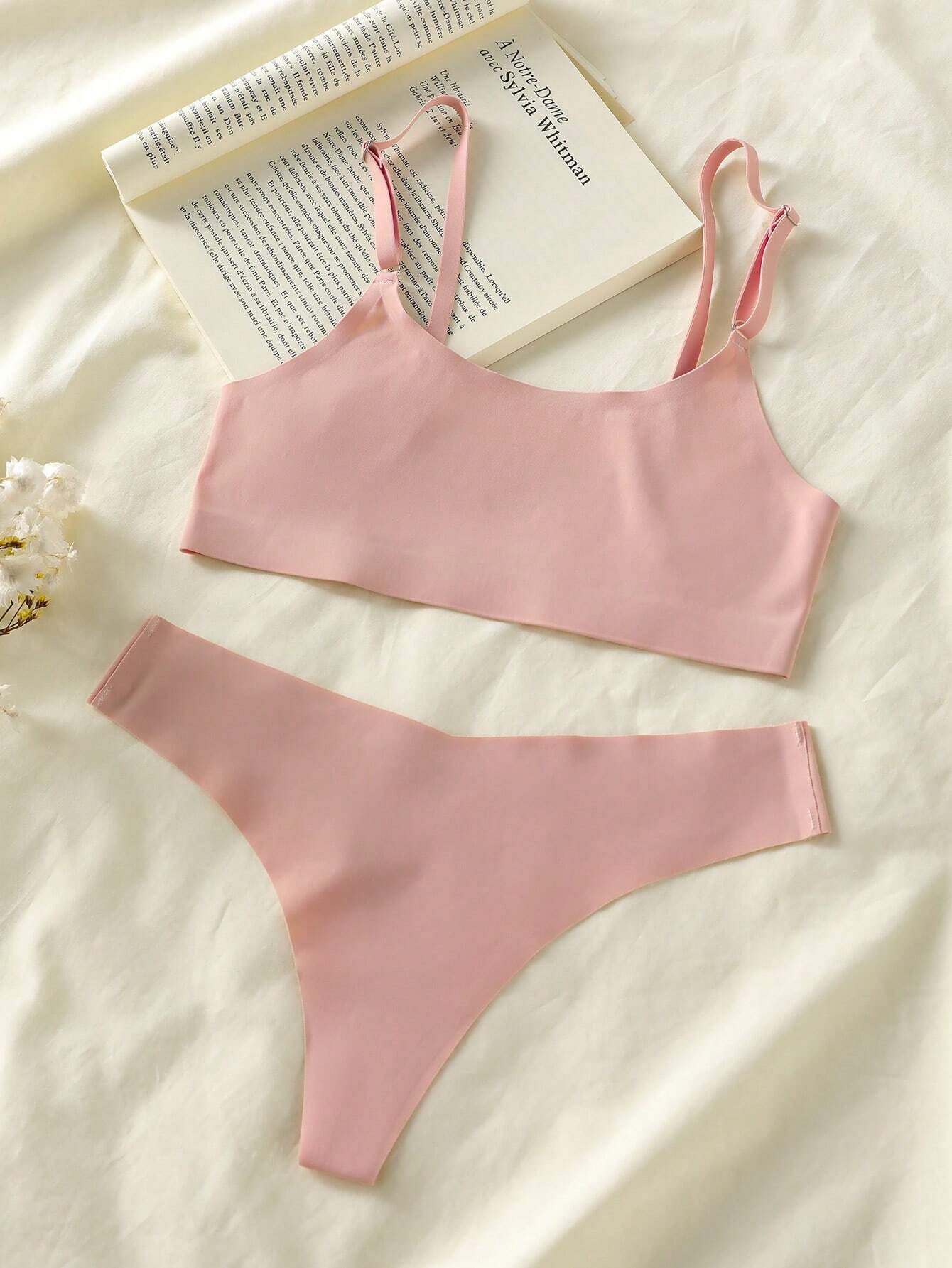 Basics 3packs Leopard Print Bra & Panty Lingerie Set