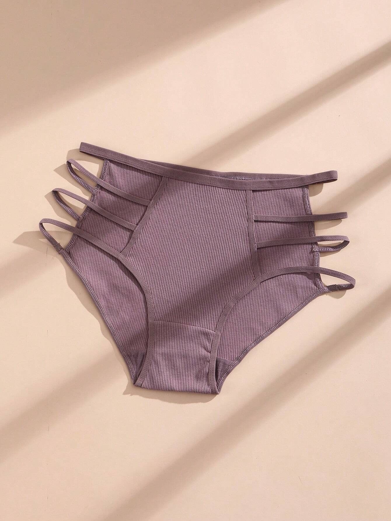 6pcs Women's Triangle Panties, Sexy Breathable Comfortable Hollowed-Out Underwear