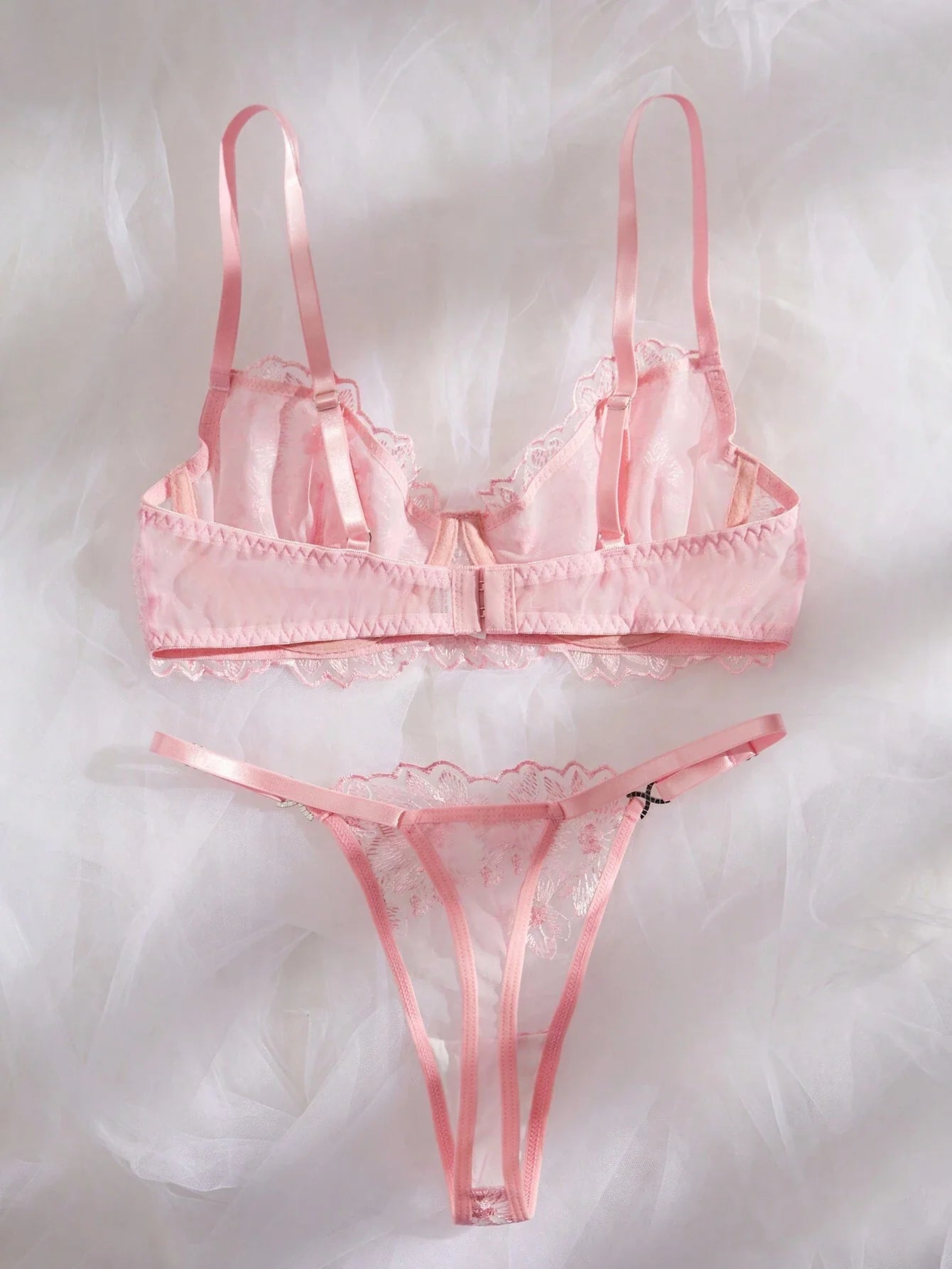 2pcs Vintage Lady Sexy Bra & Thong Lingerie Set