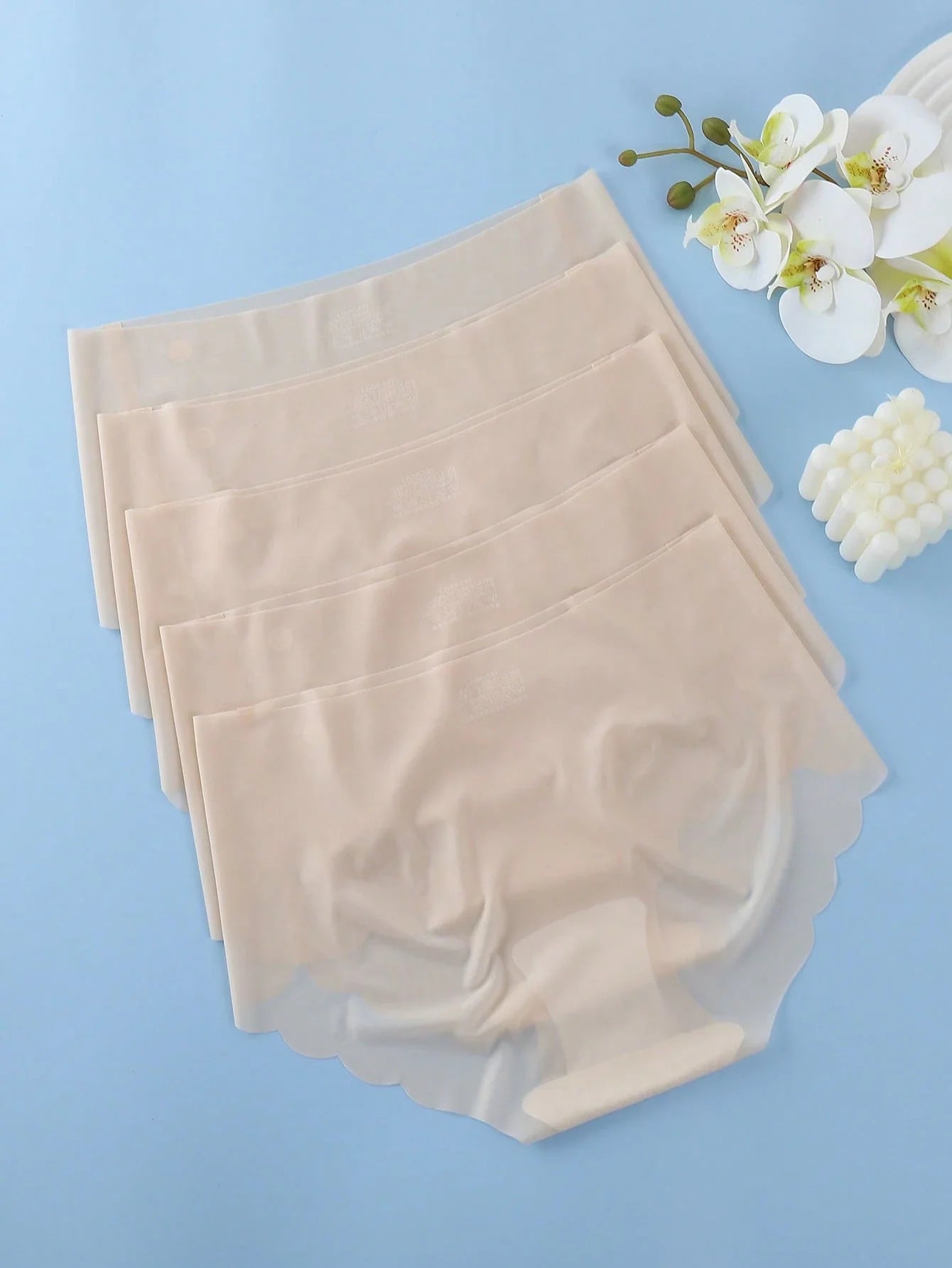5pcs/Pack Ultra-Thin Ice Silk Seamless Women Panties