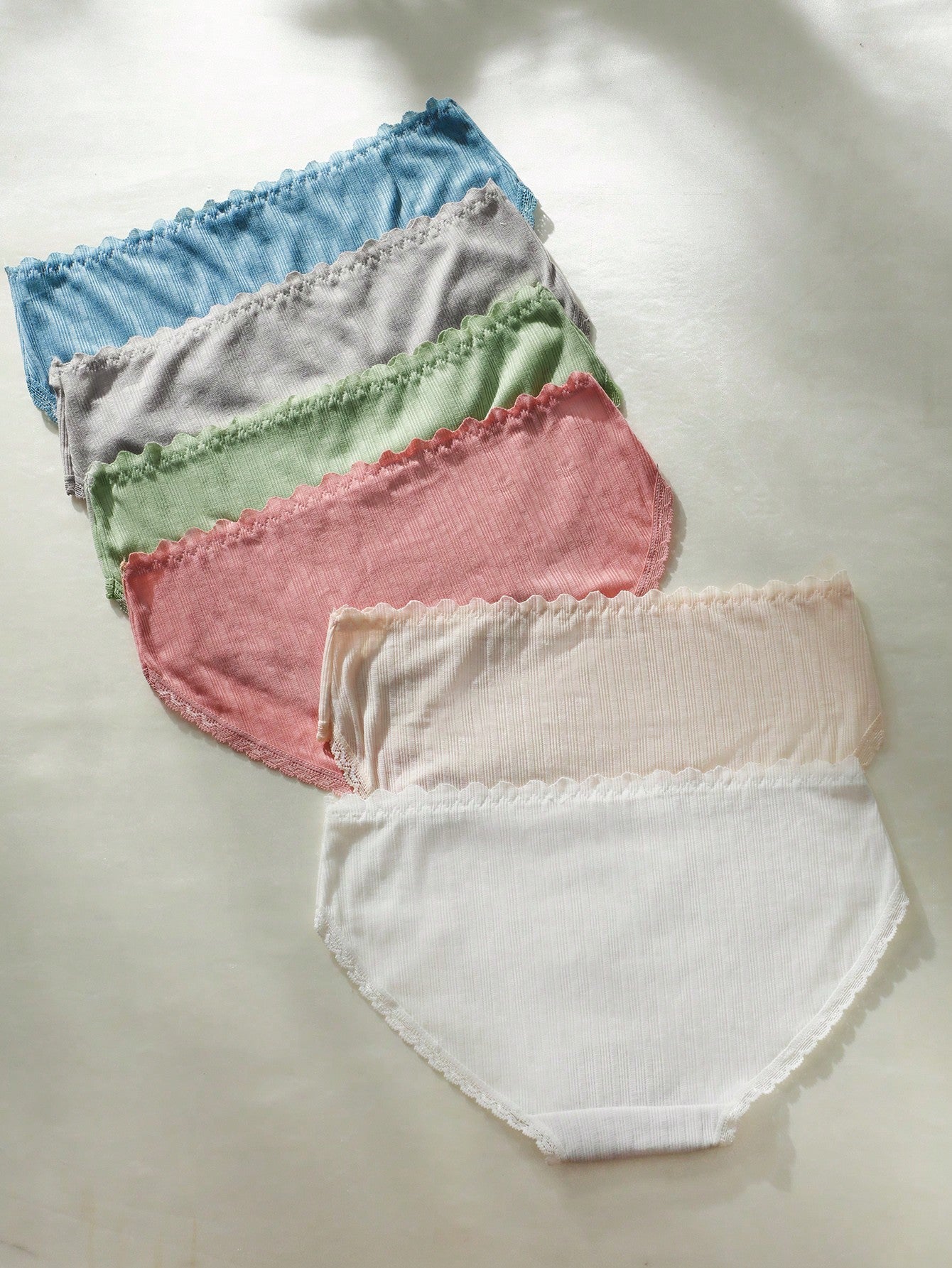 6pack Lace Trim Bow Front Panty