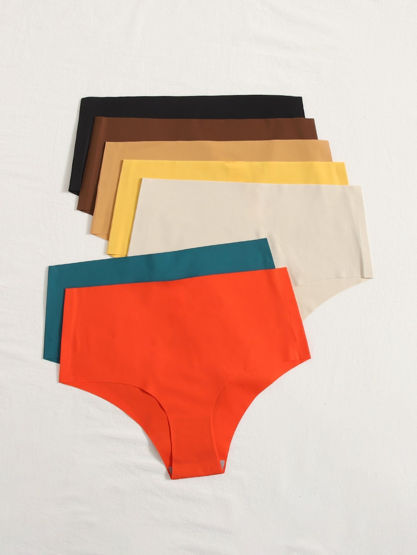 7pack Solid No Show Panty Set