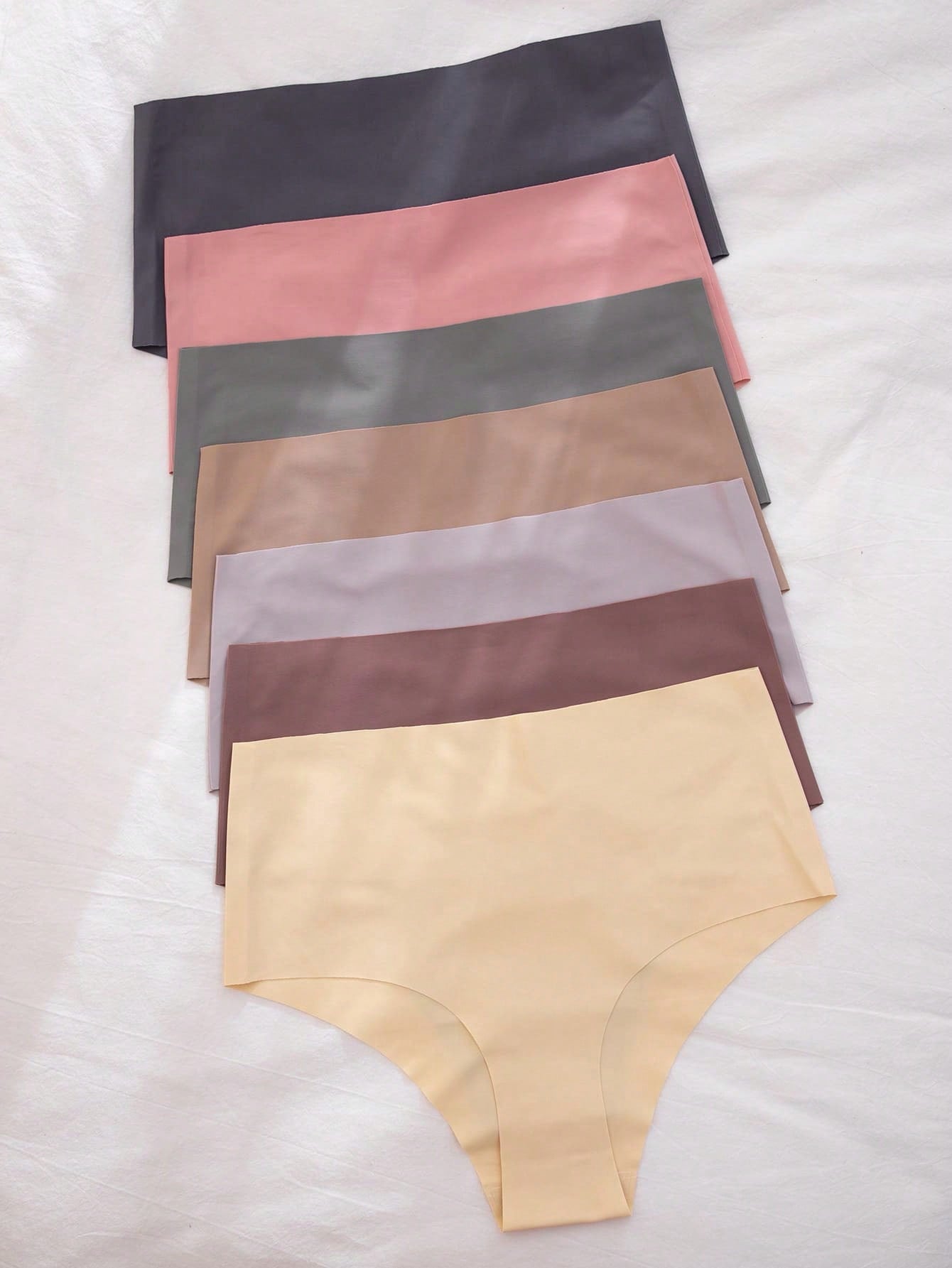 7pack Solid No Show Panty Set