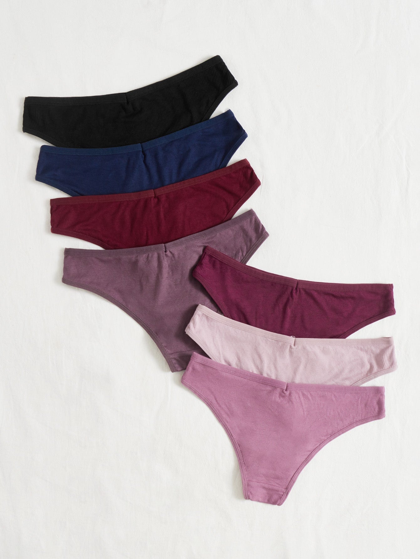 7pack Solid Rib Panty
