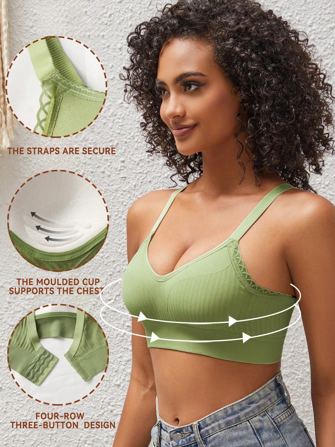 2pcs/Set Soft Seamless Lace Trim Bras, Comfortable Daily Support T-Shirt Bra