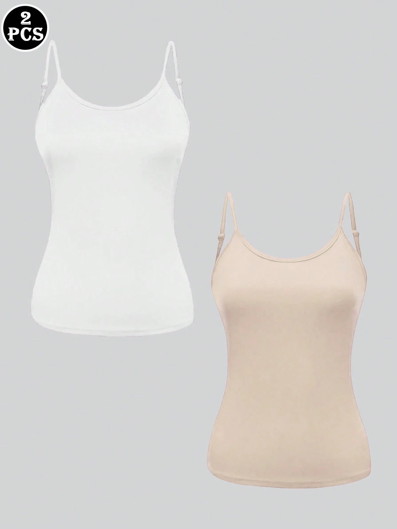 2pcs Camisole With Built-In Bra