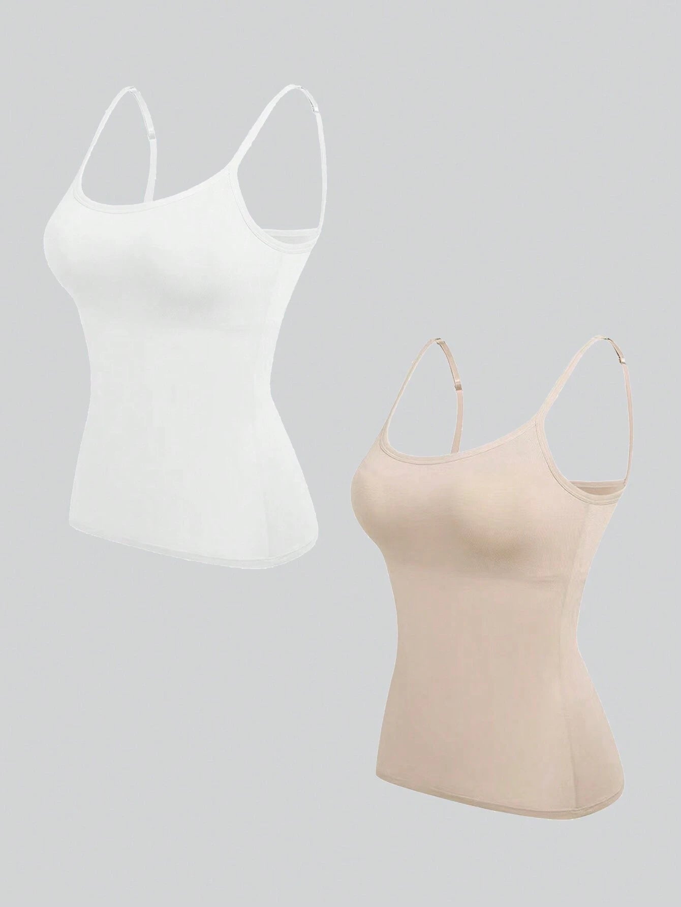 2pcs Camisole With Built-In Bra