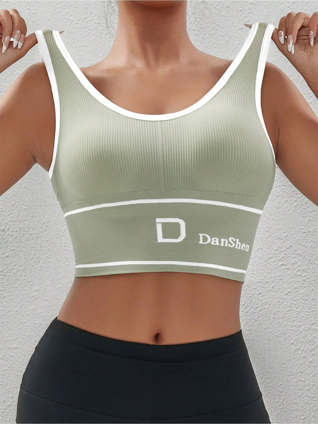 2 Packs High Support Contrast Binding Sports Bra