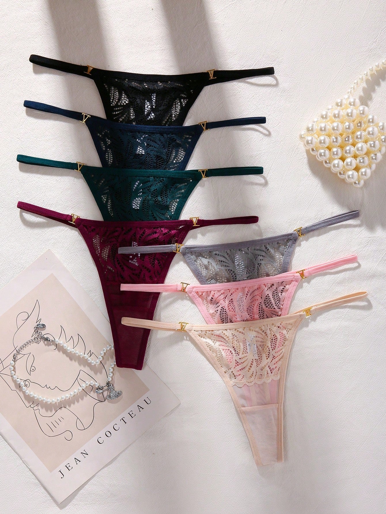7pack Floral Lace Panty Lingerie