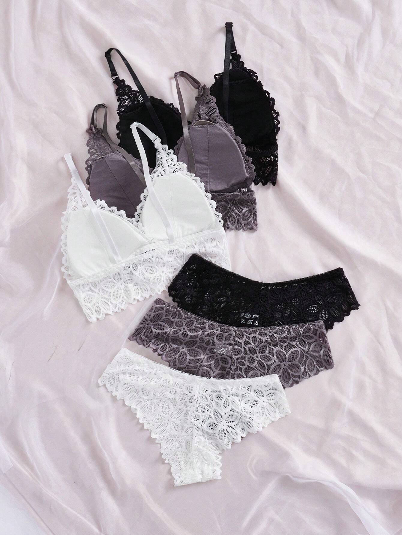 Women's Lace Decorated Bra Set
