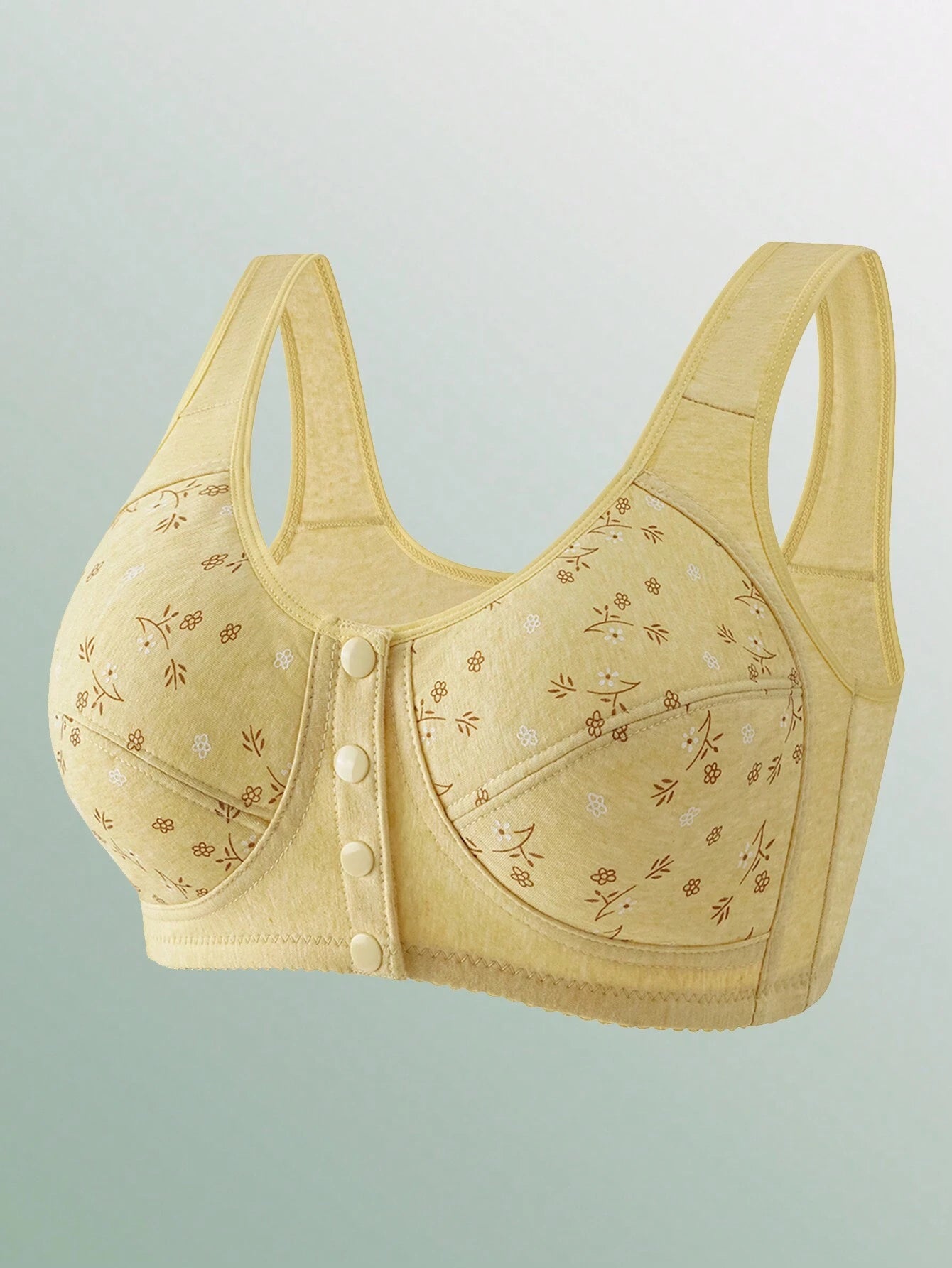 3pcs Front Closure Soft Camisole Bras