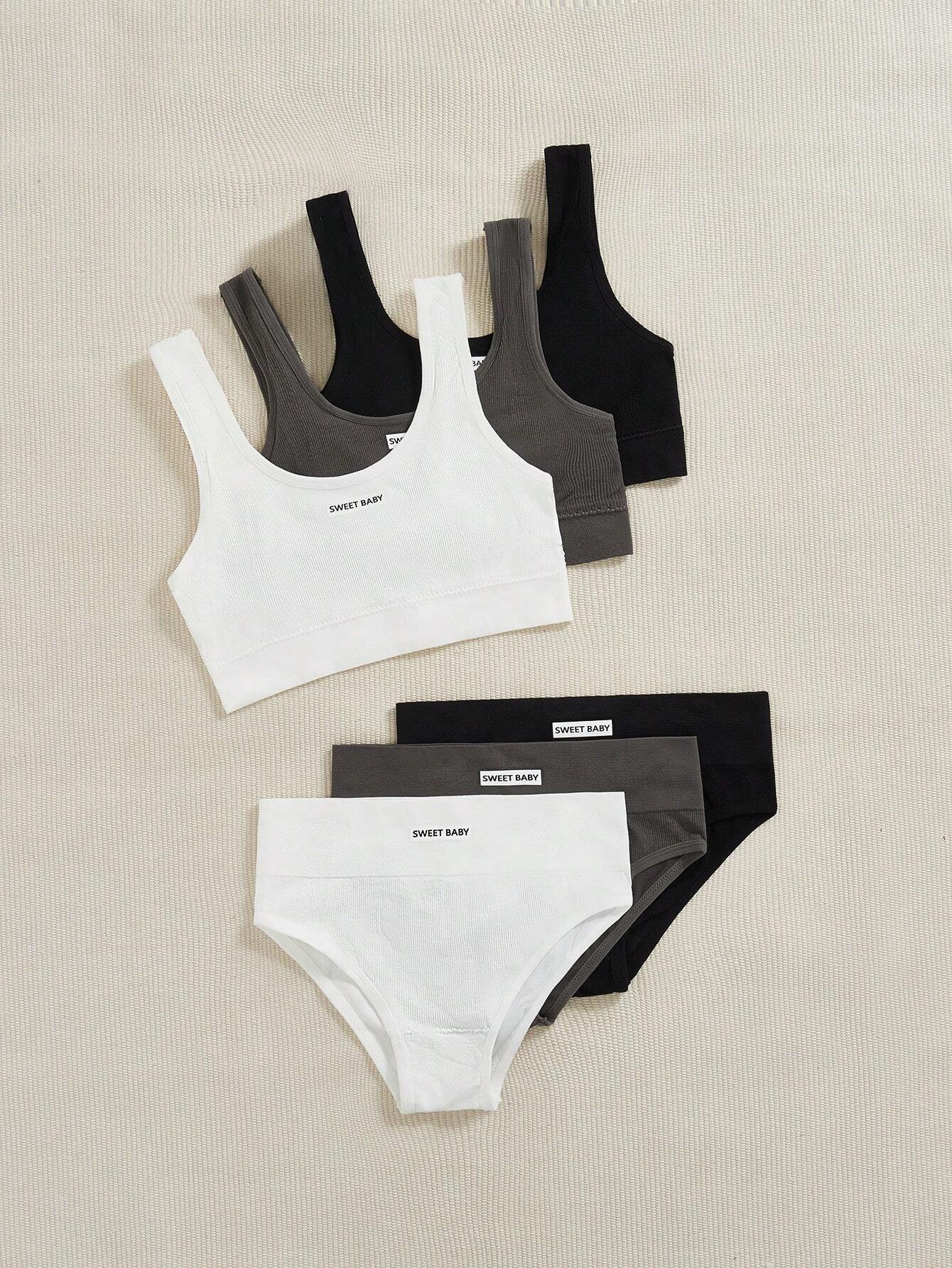 3pcs Seamless Minimalist Everyday Underwear Set