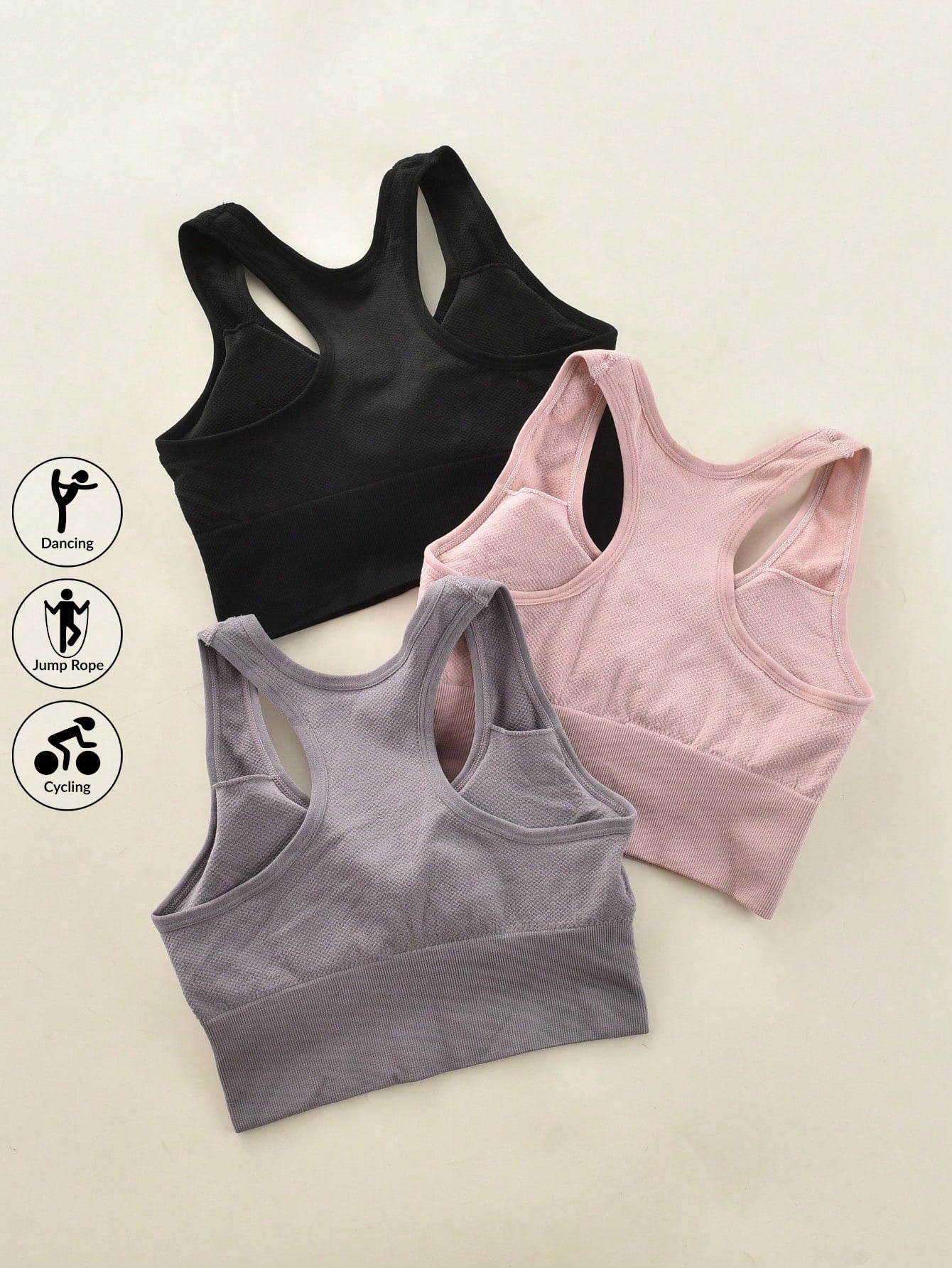 Women Colorful Wireless Shockproof Sports Bra For Running
