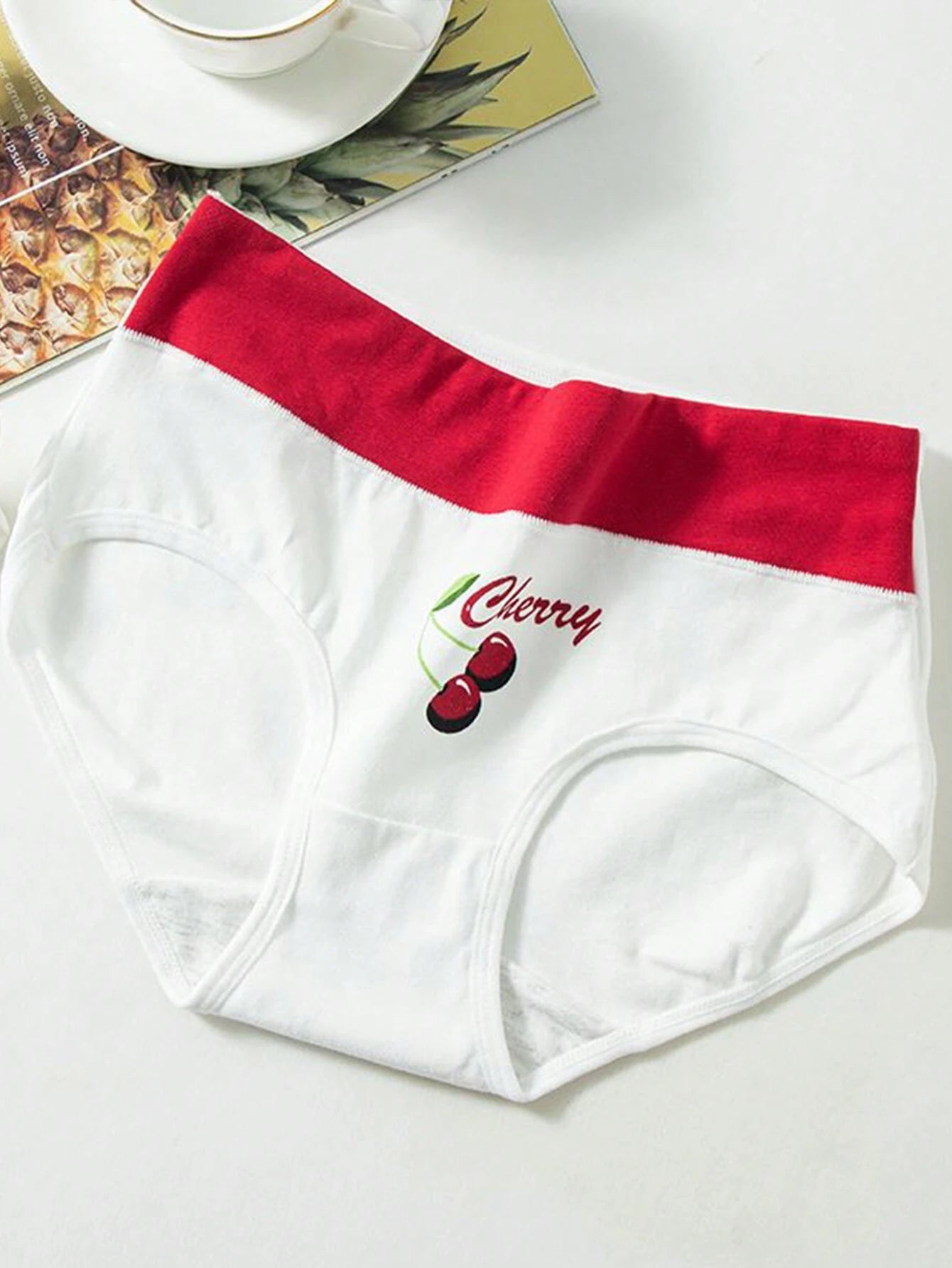 3pcs/Pack Women High Waist Plus Size Slimming Printed Underwear