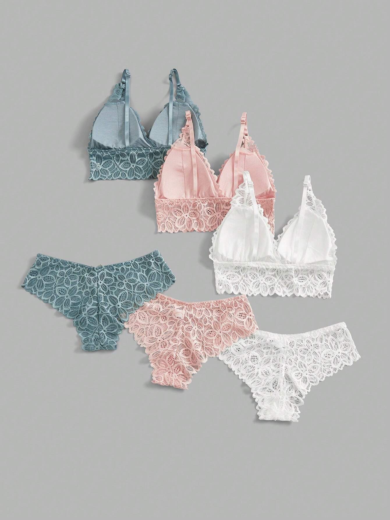 Women's Lace Decorated Bra Set