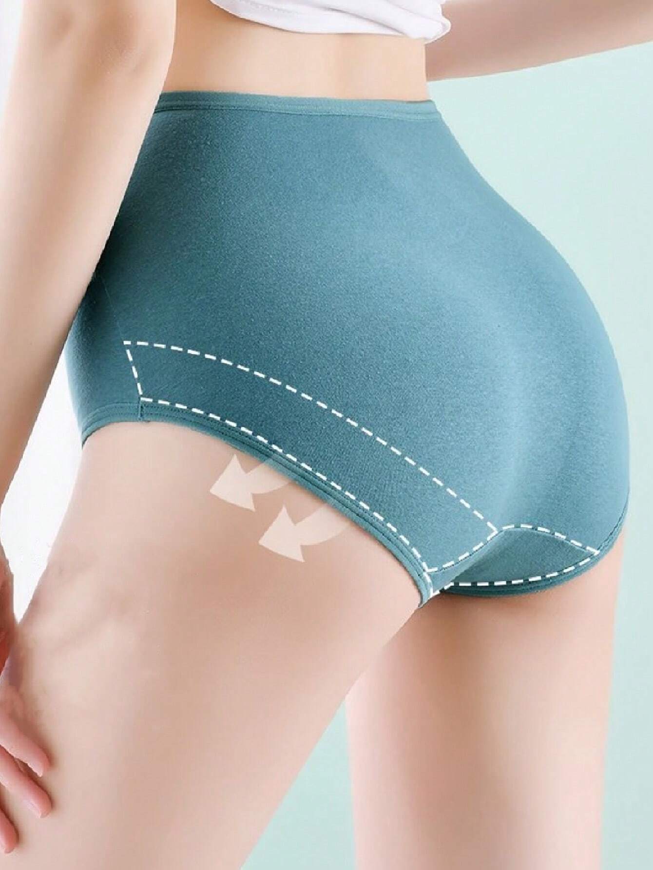 4 Pack Women High Waist Tummy Control Panties