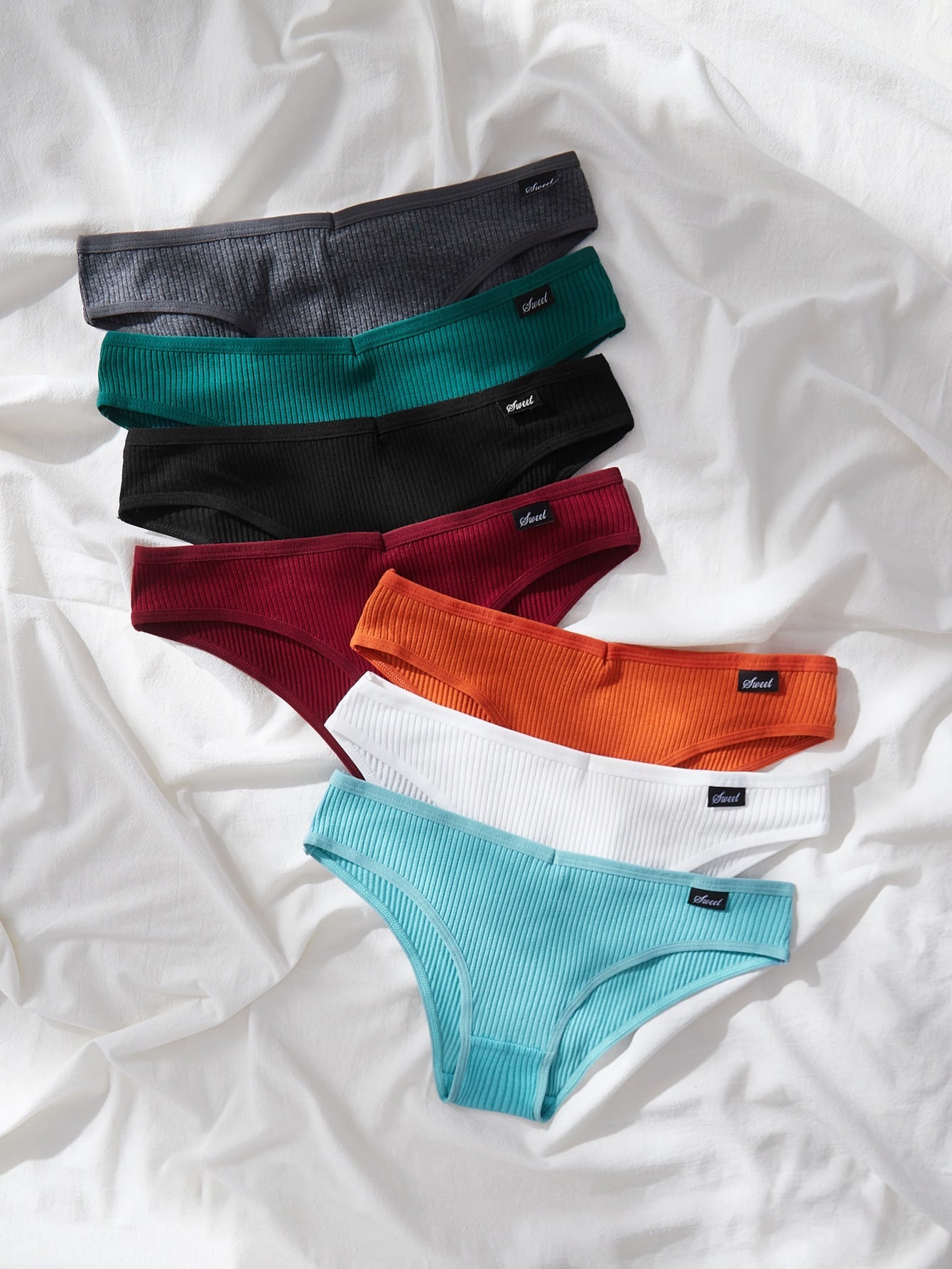 7pack Solid Rib Panty