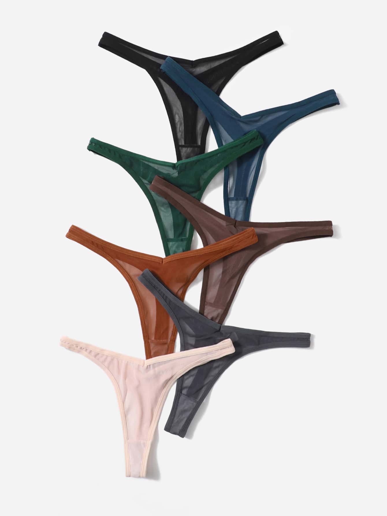 7pack Solid No Show Panty