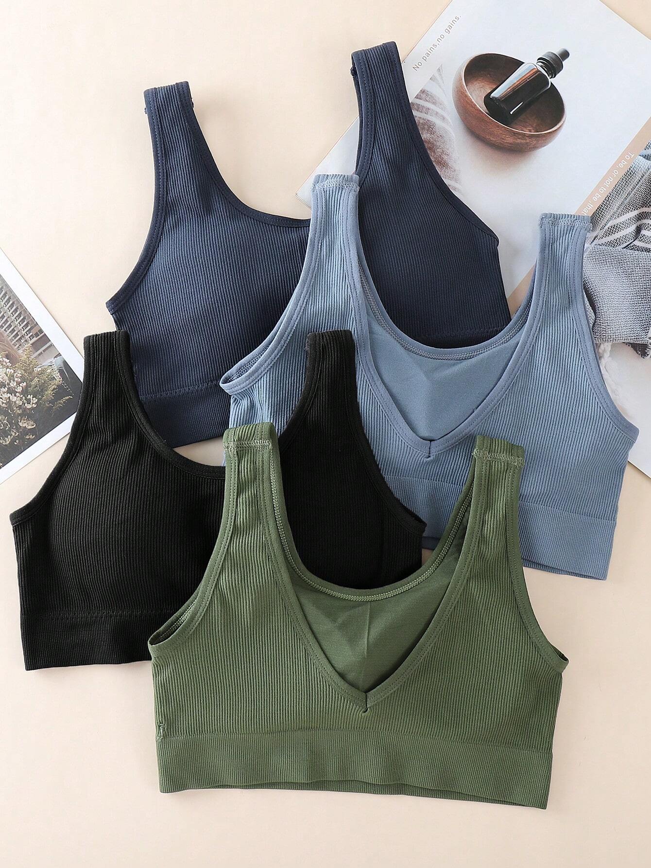 4pcs Sports Racerback Padded Bras