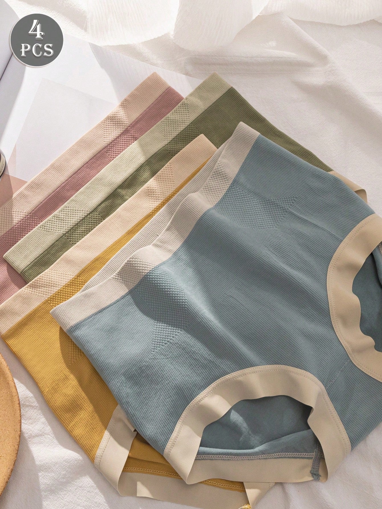 6pcs Women High Waisted Seamless No Show Hipster Panties