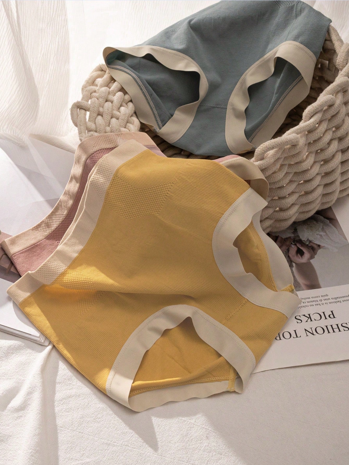 6pcs Women High Waisted Seamless No Show Hipster Panties