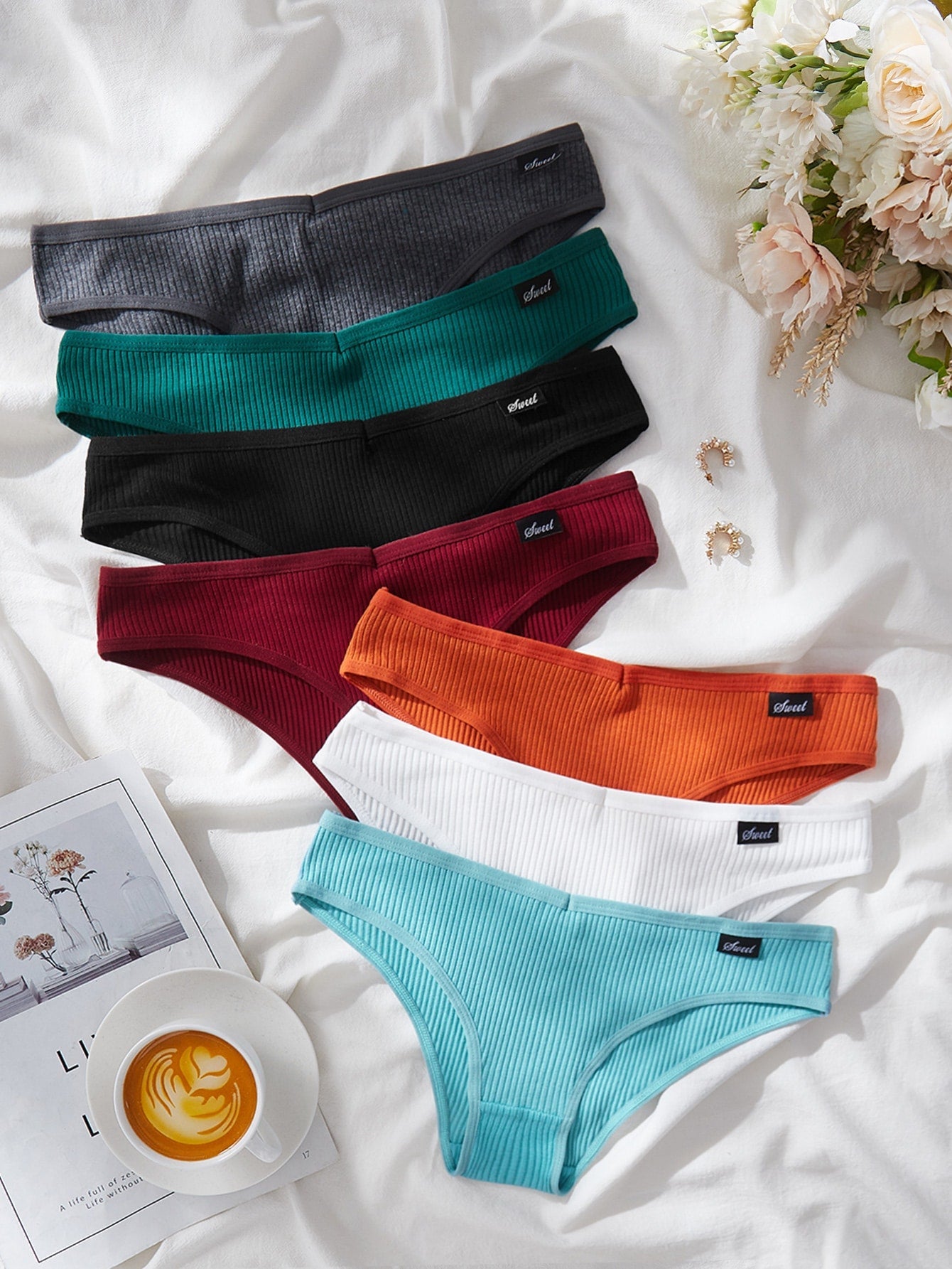 7pack Solid Rib Panty