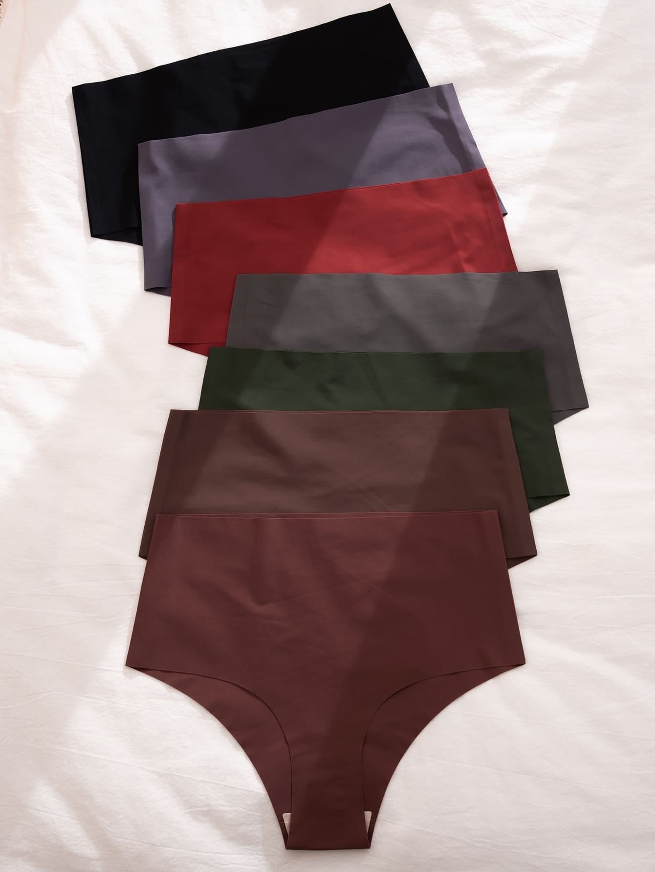 7pack Solid No Show Panty Set