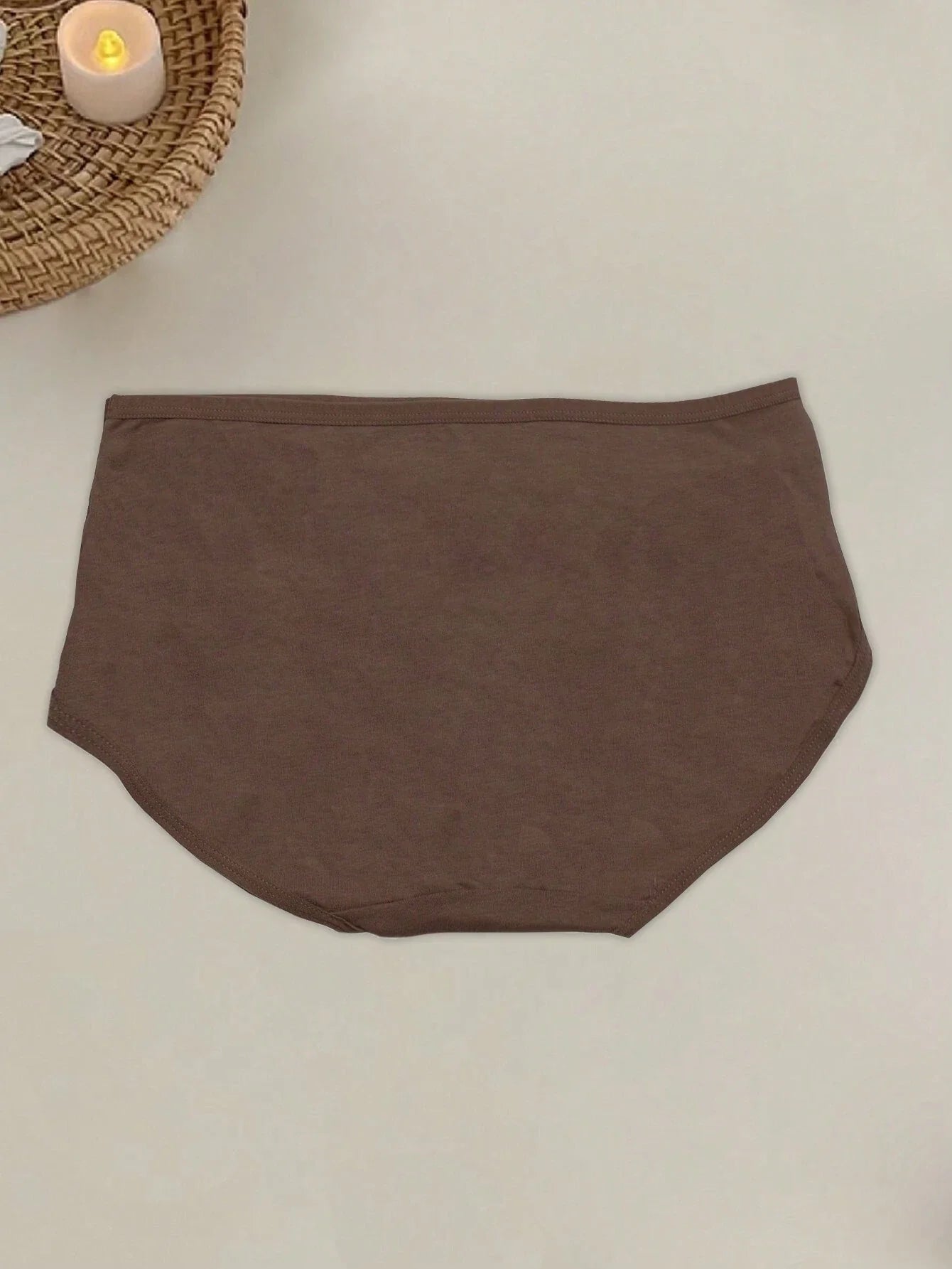 4pcs Women's Solid Color Seamless Breathable Soft Athletic Triangle Underwear With MELRAD Letter Print