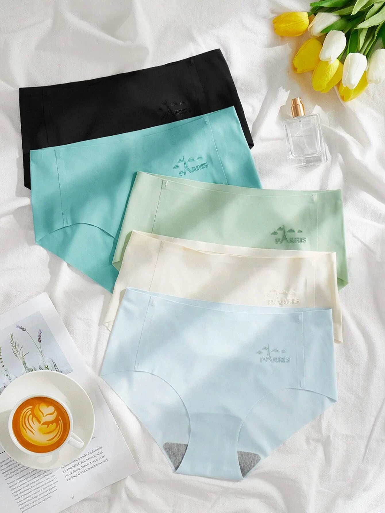 Basics 5pack Letter Graphic Panty Multicolor 3 M