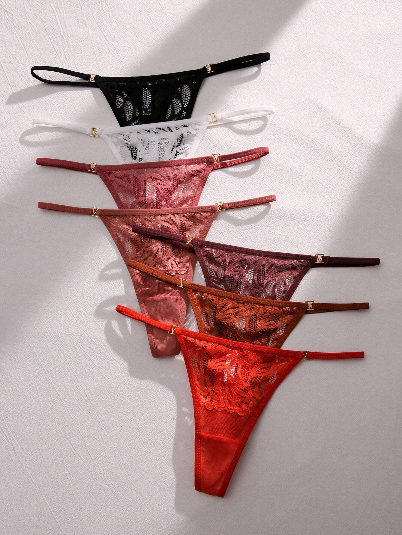 7pack Floral Lace Panty Lingerie