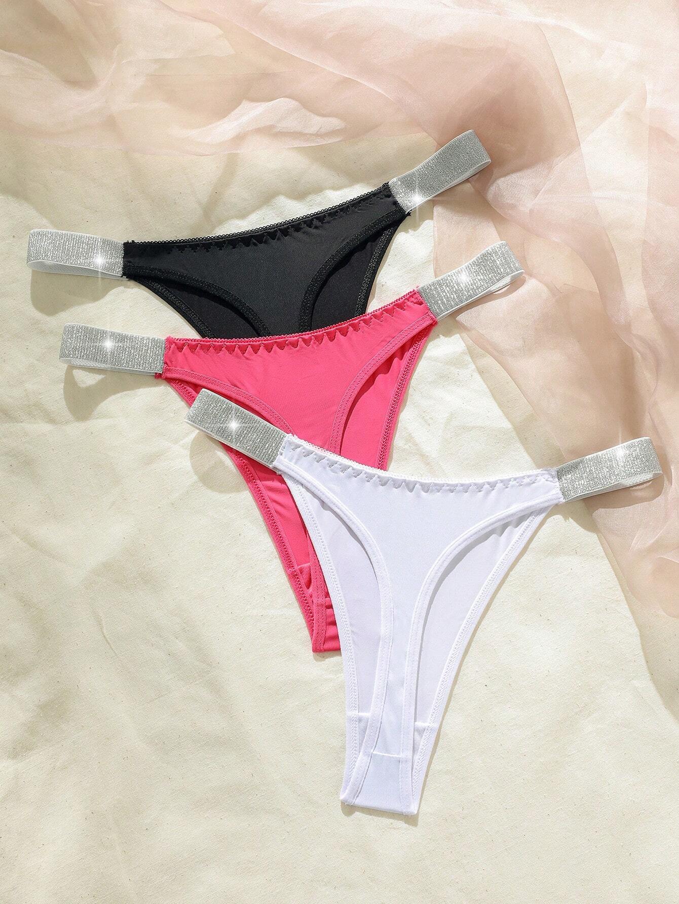3pack Contrast Tape Thong