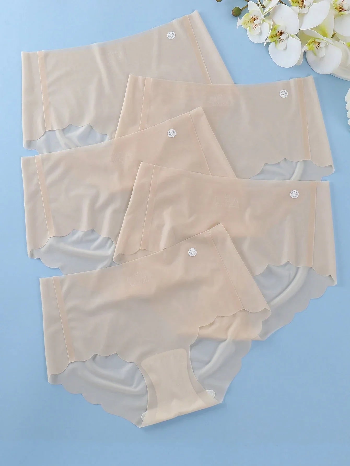 5pcs/Pack Ultra-Thin Ice Silk Seamless Women Panties