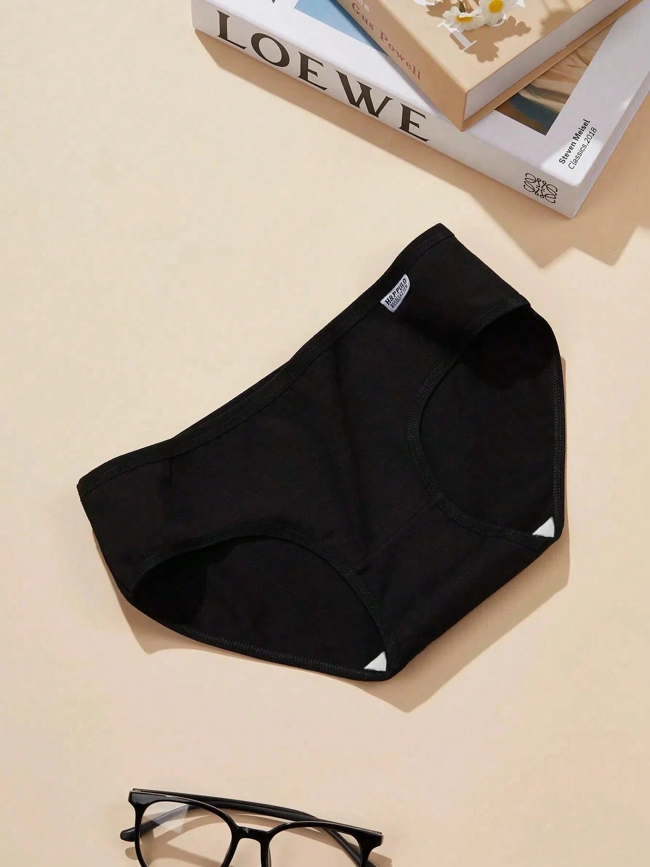 5pcs/Pack Maillard Women's Solid Color Low-Waist Briefs