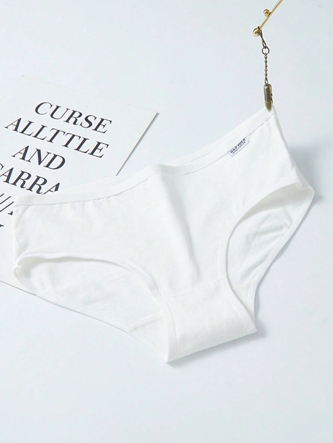 5pcs/Pack Maillard Women's Solid Color Low-Waist Briefs