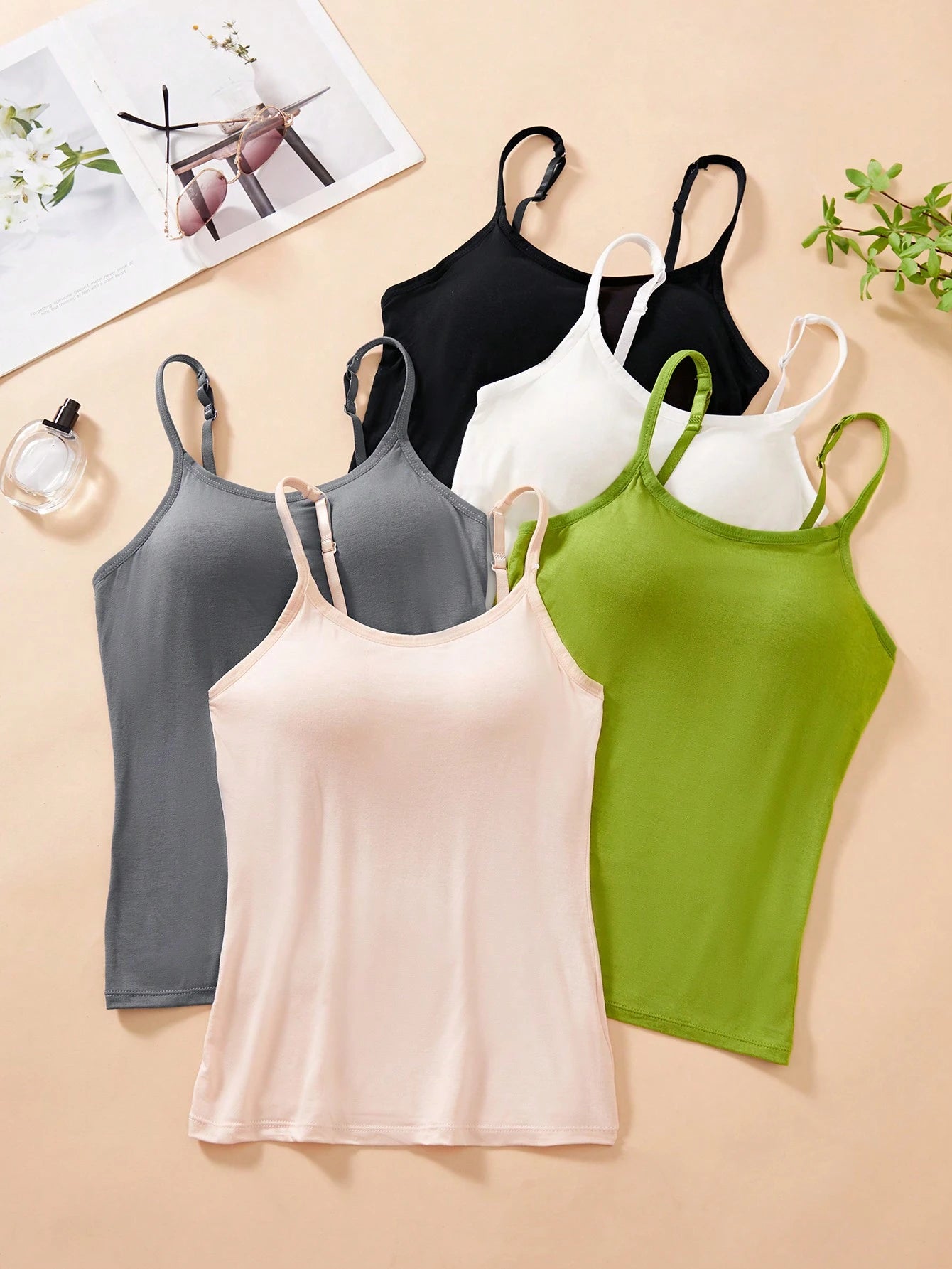 Women Comfortable Modal Camisole With Fixed Cup, Slim Fit Tank Top