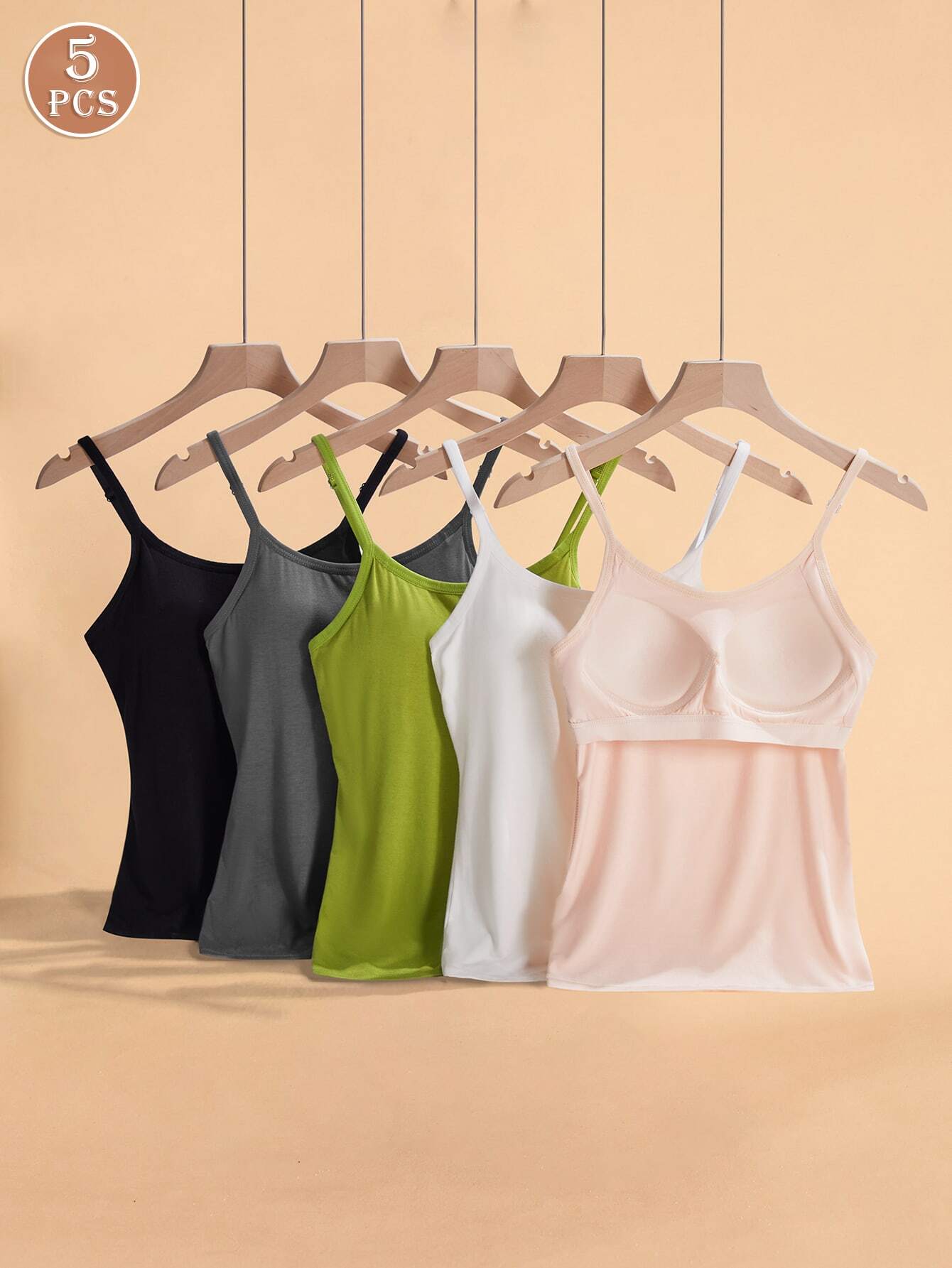 Women Comfortable Modal Camisole With Fixed Cup, Slim Fit Tank Top