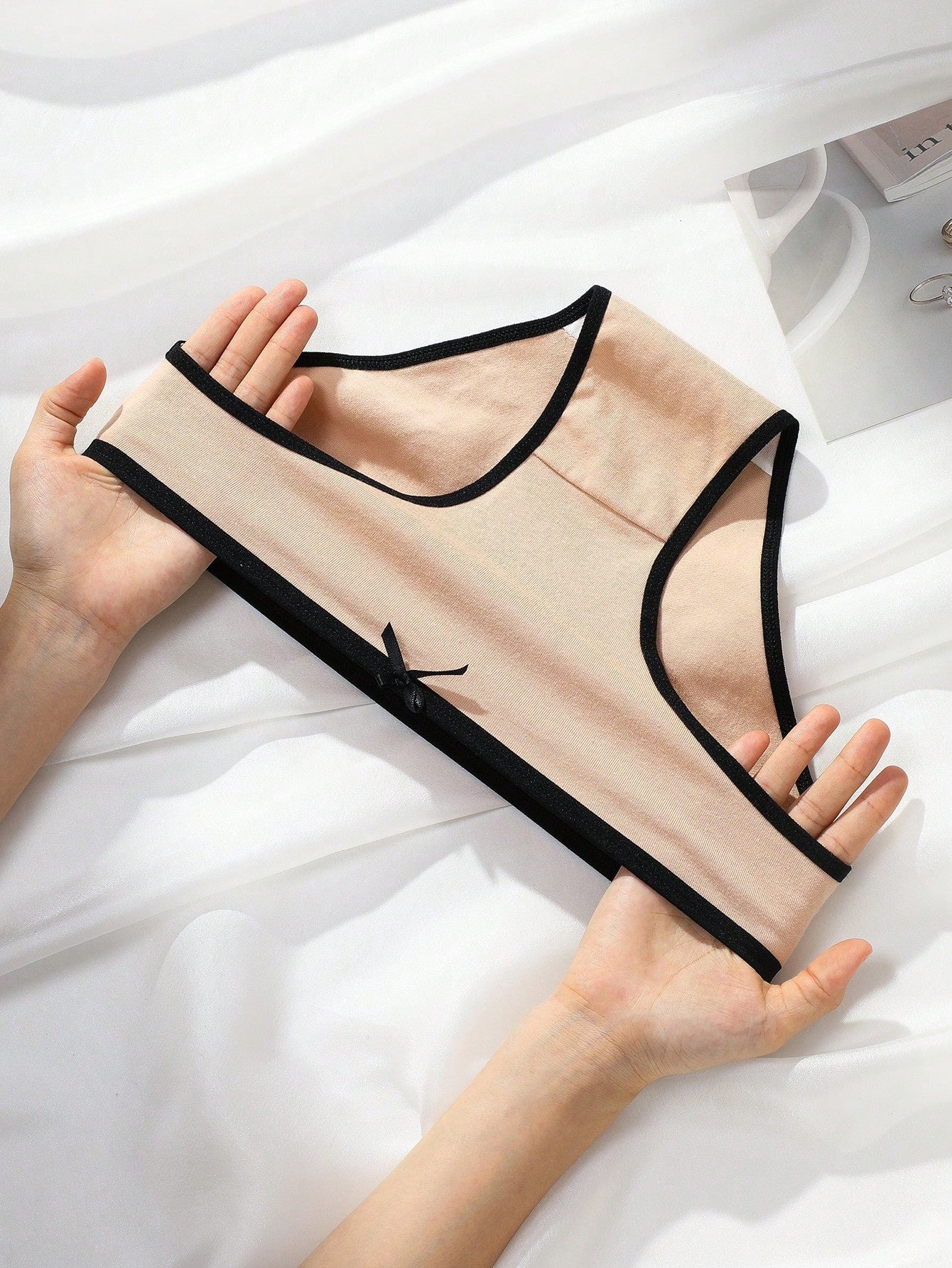 5pcs/Pack Maillard Women's Solid Color Low-Waist Briefs