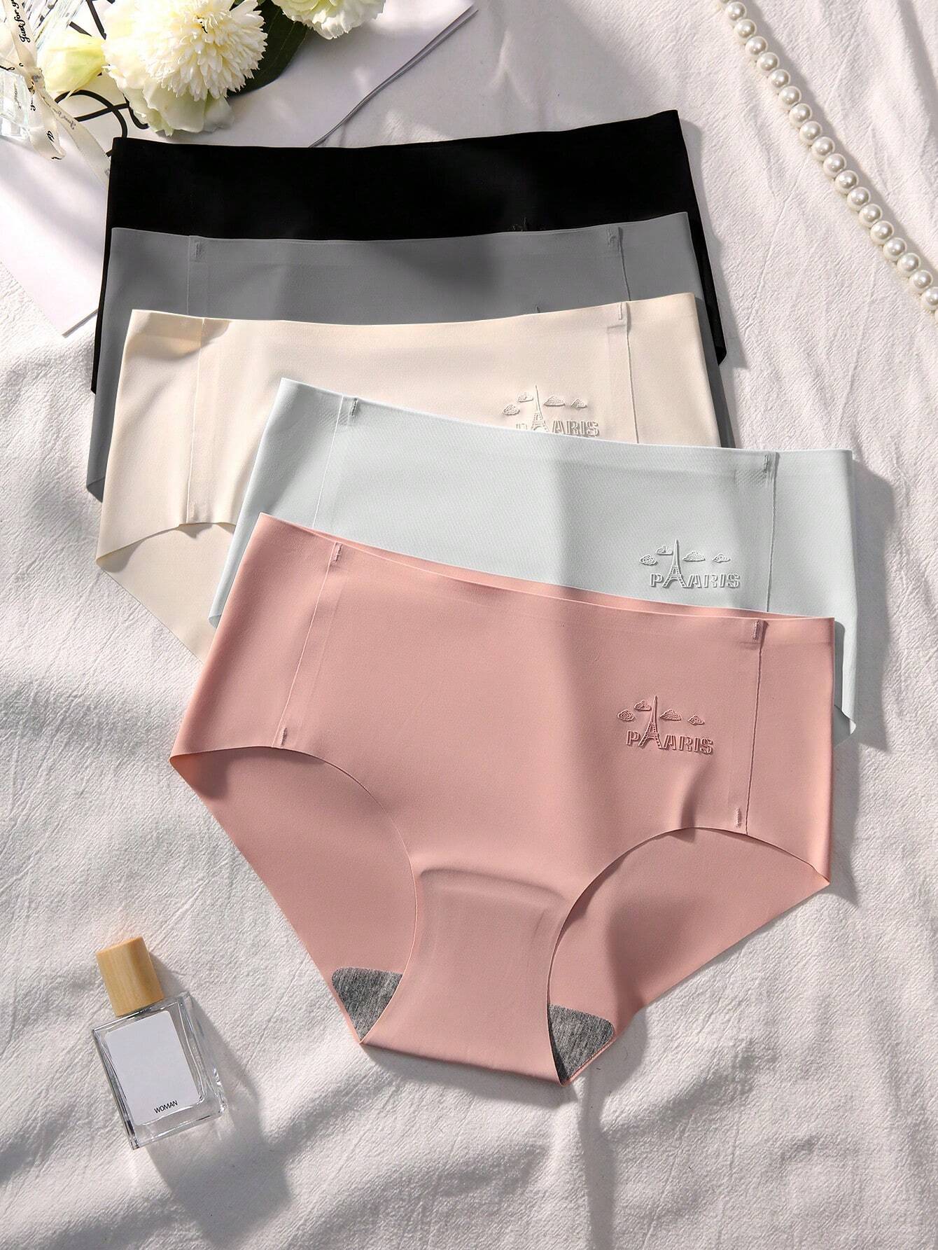 Basics 5pack Letter Graphic Panty