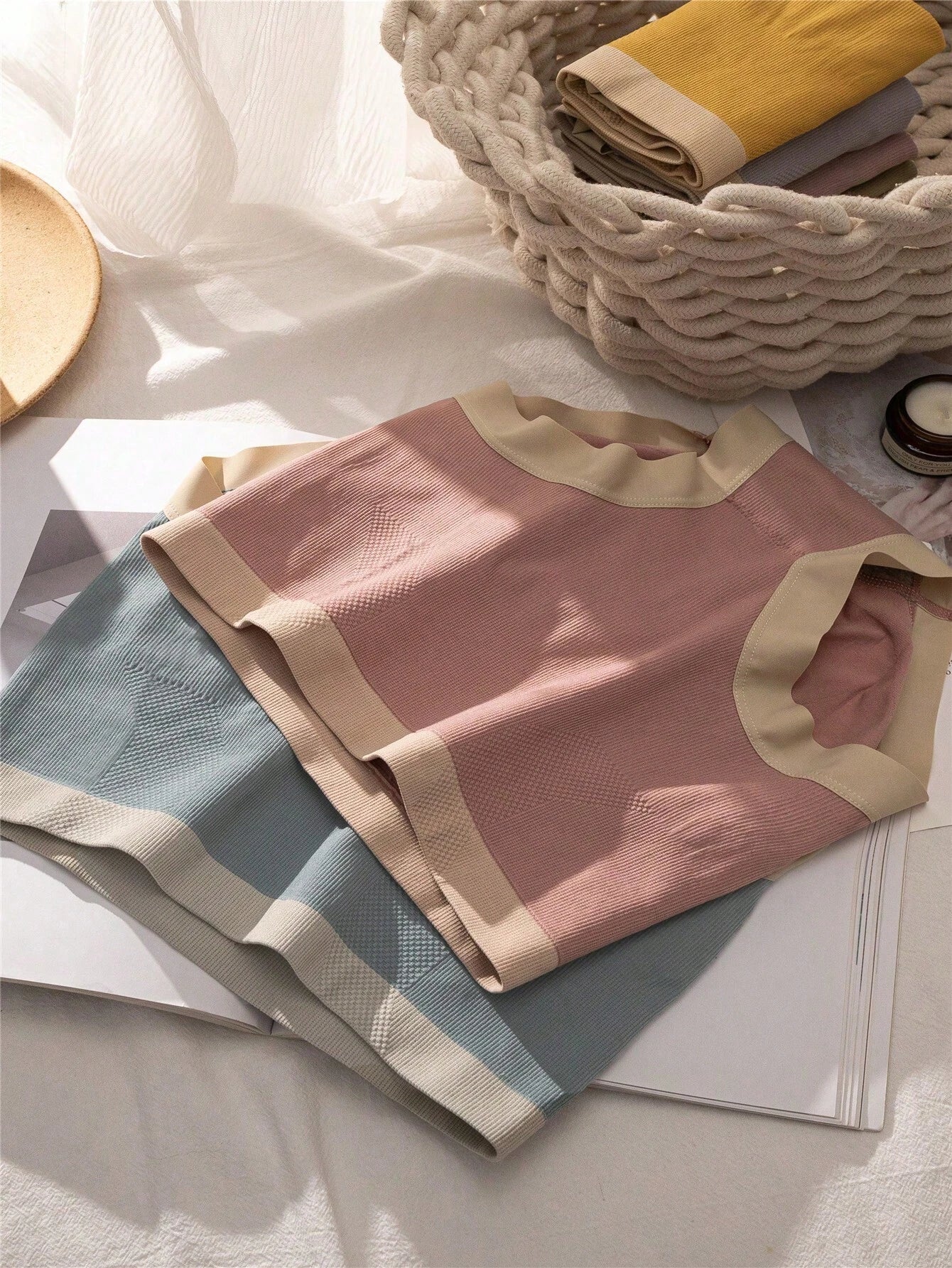 6pcs Women High Waisted Seamless No Show Hipster Panties