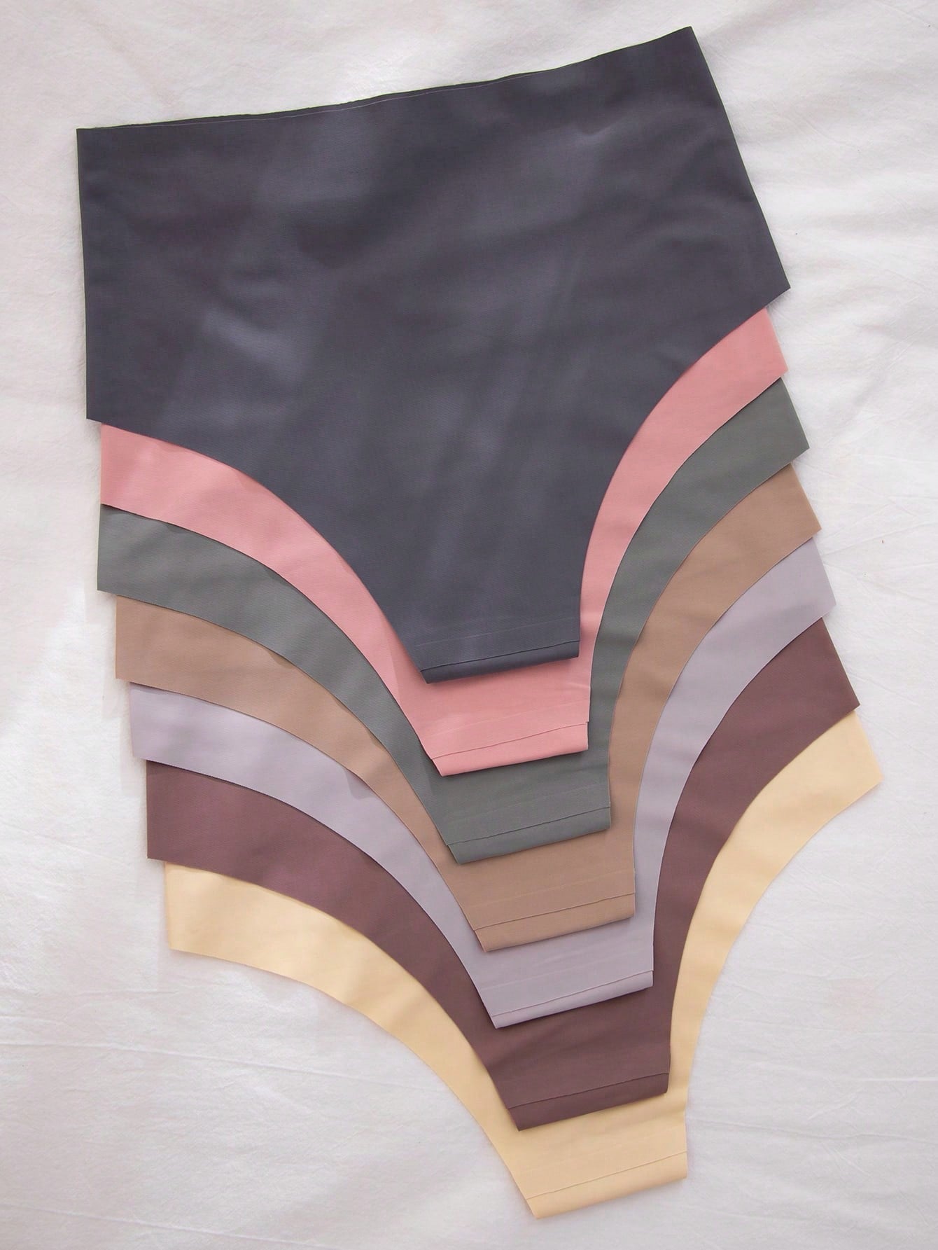 7pack Solid No Show Panty Set