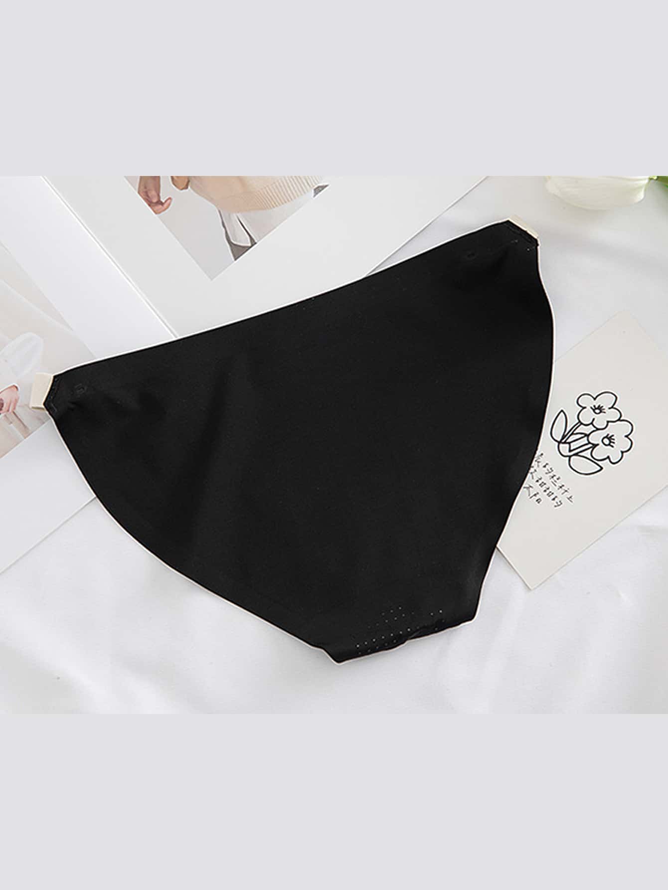 7pcs/Pack Women Cute Printed Ice Silk Breathable Hipster Panties