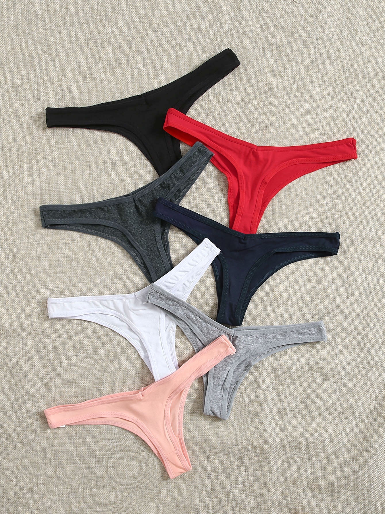 7pack Solid Simple Panty