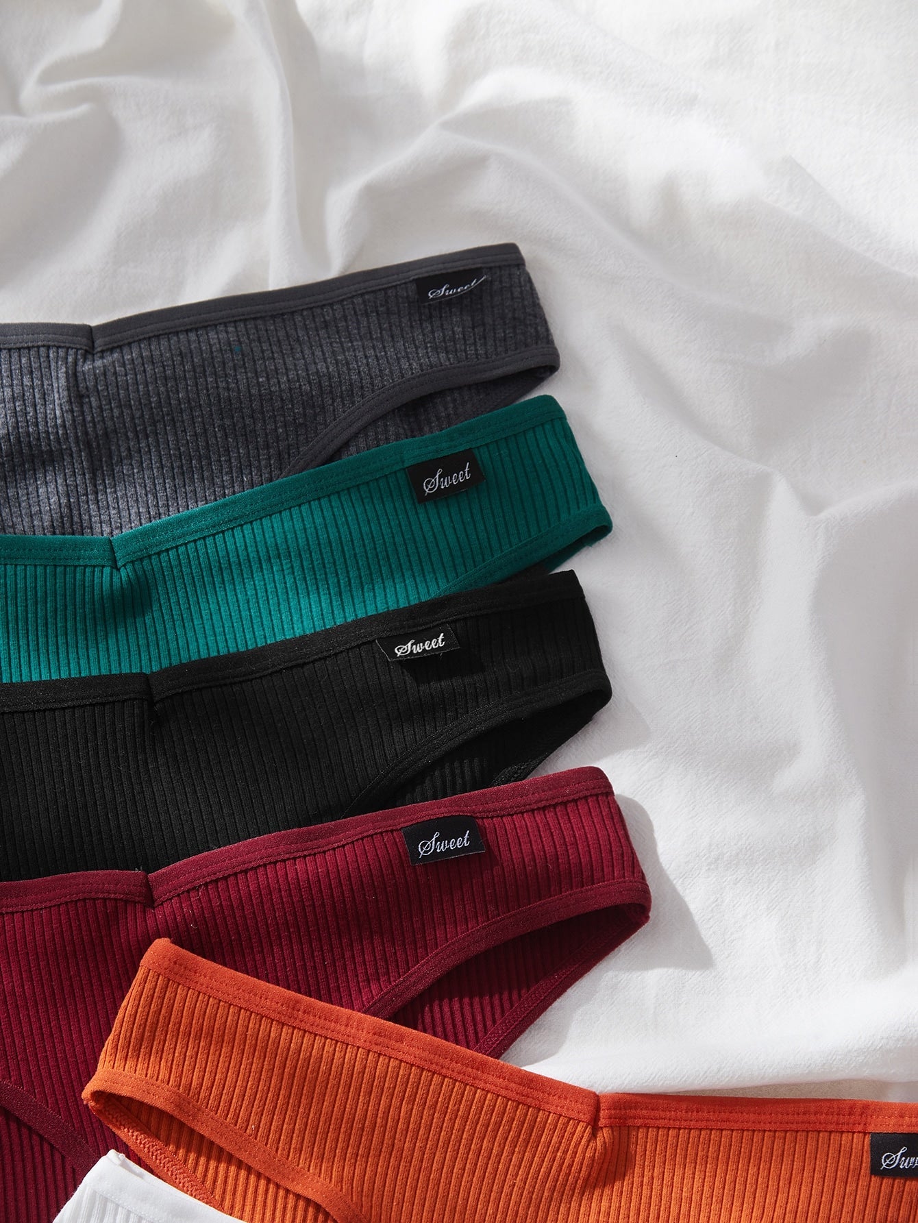 7pack Solid Rib Panty