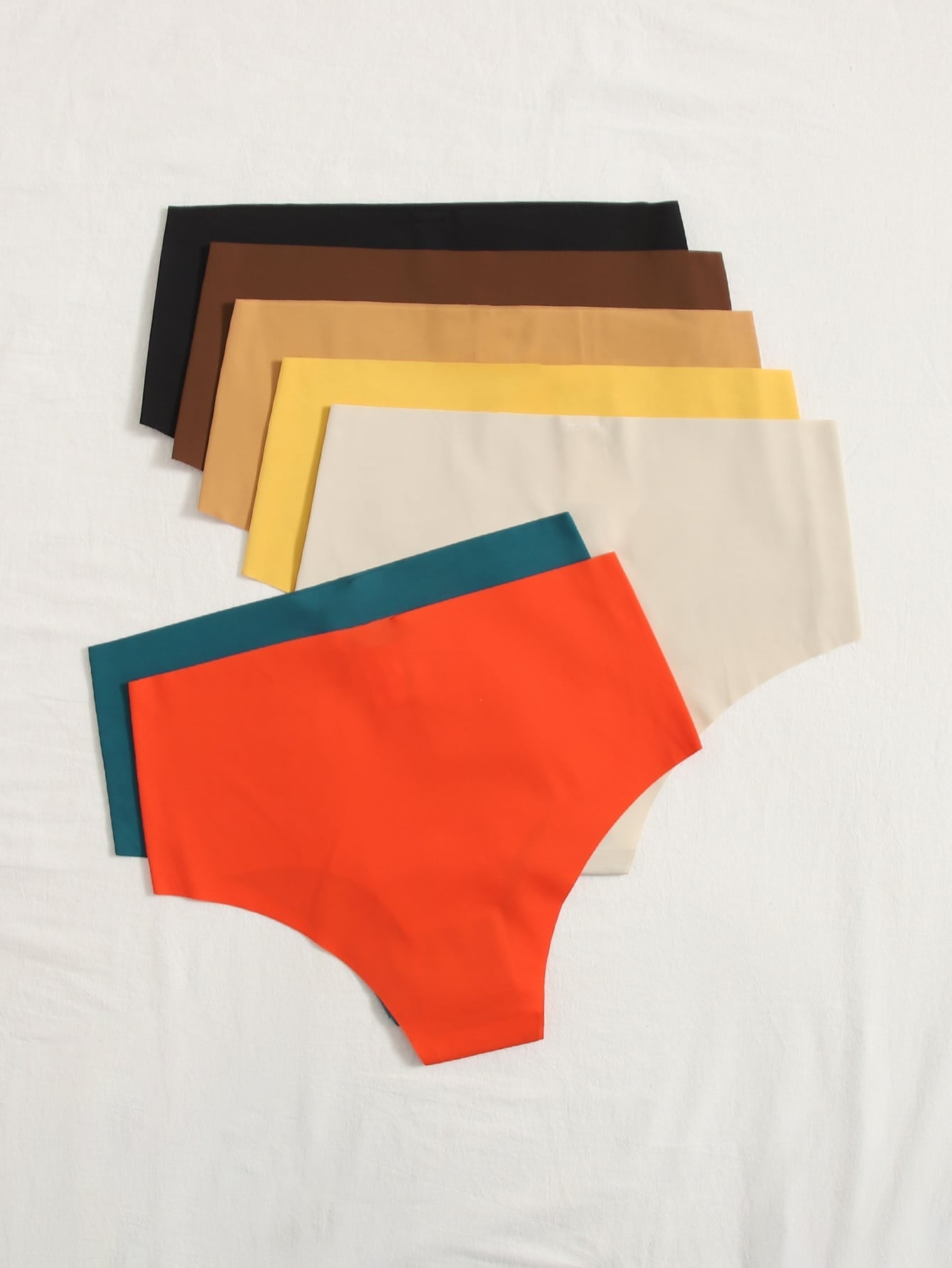 7pack Solid No Show Panty Set